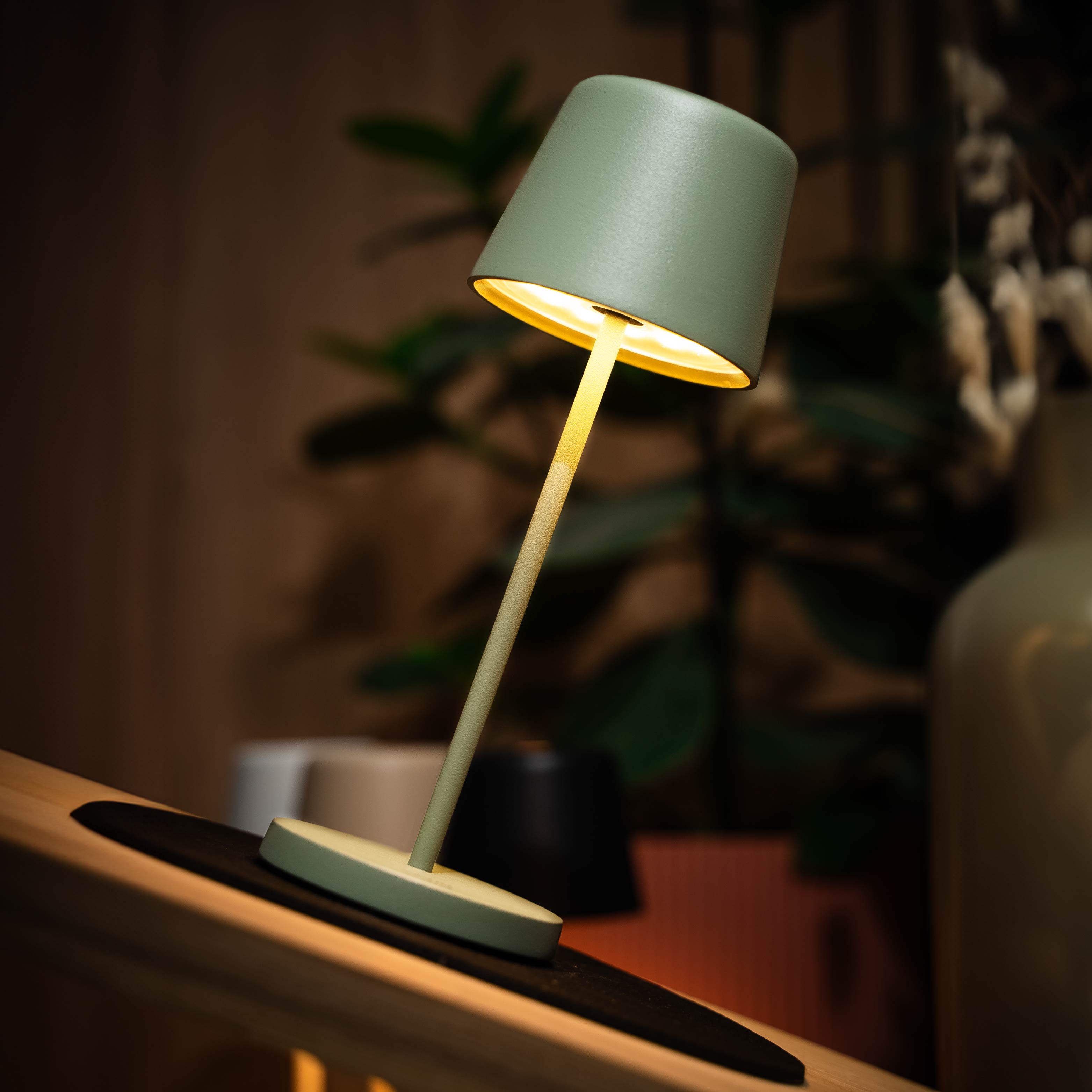 MONACO OLIVE Magnetic LED Light with Coaster - Perfect for Kitchen, Bedroom, and Office Decor