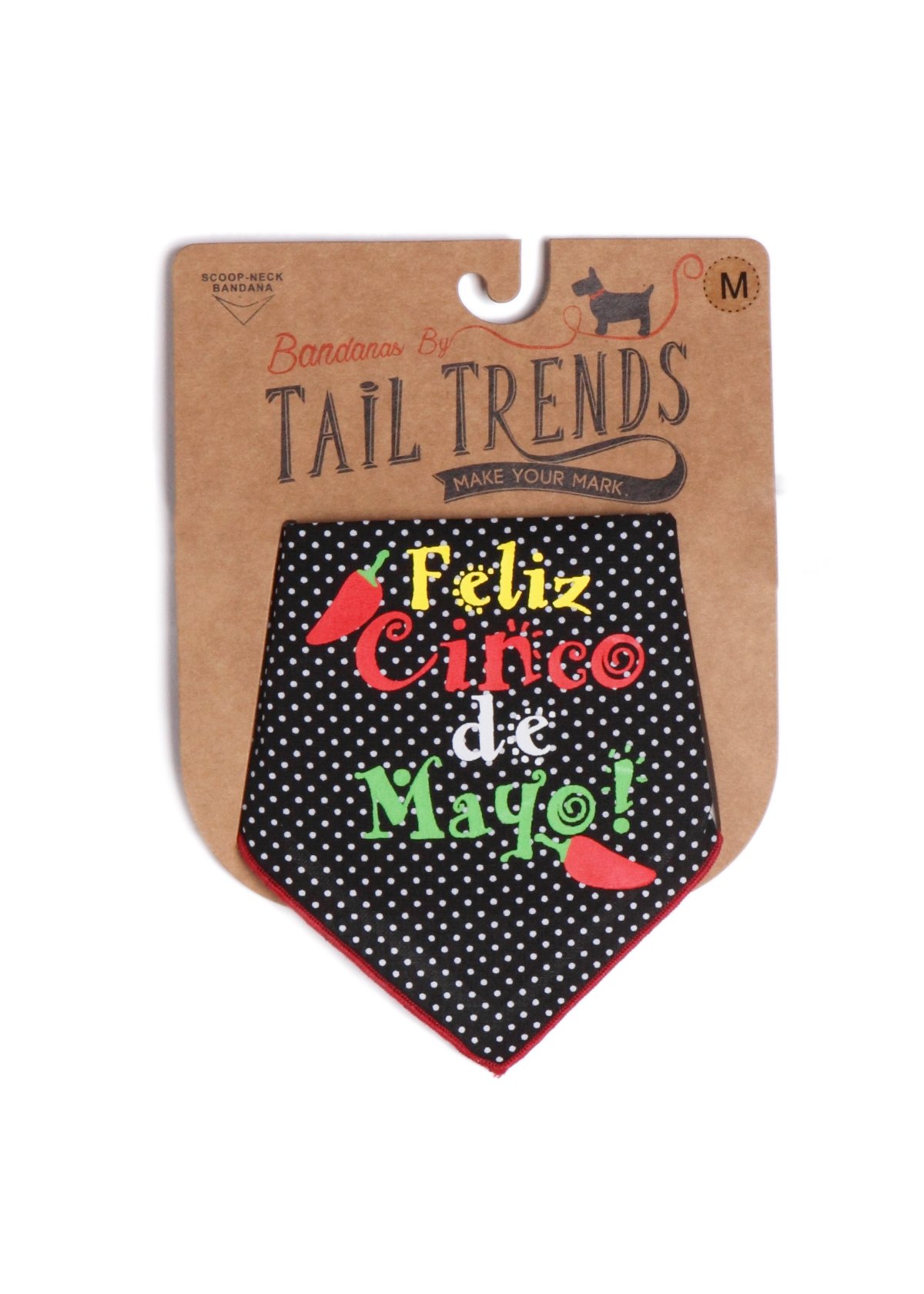 Feliz Cinco de Mayo Dog Bandana for Medium to Large Dogs - 100% Cotton Mexican Fiesta Bandana - Perfect for Cinco de Mayo Parties, Pet Parades & Festive Occasions