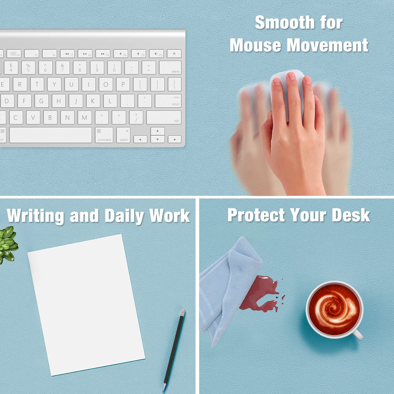 Premium PU Leather Desk Pad - 23.6