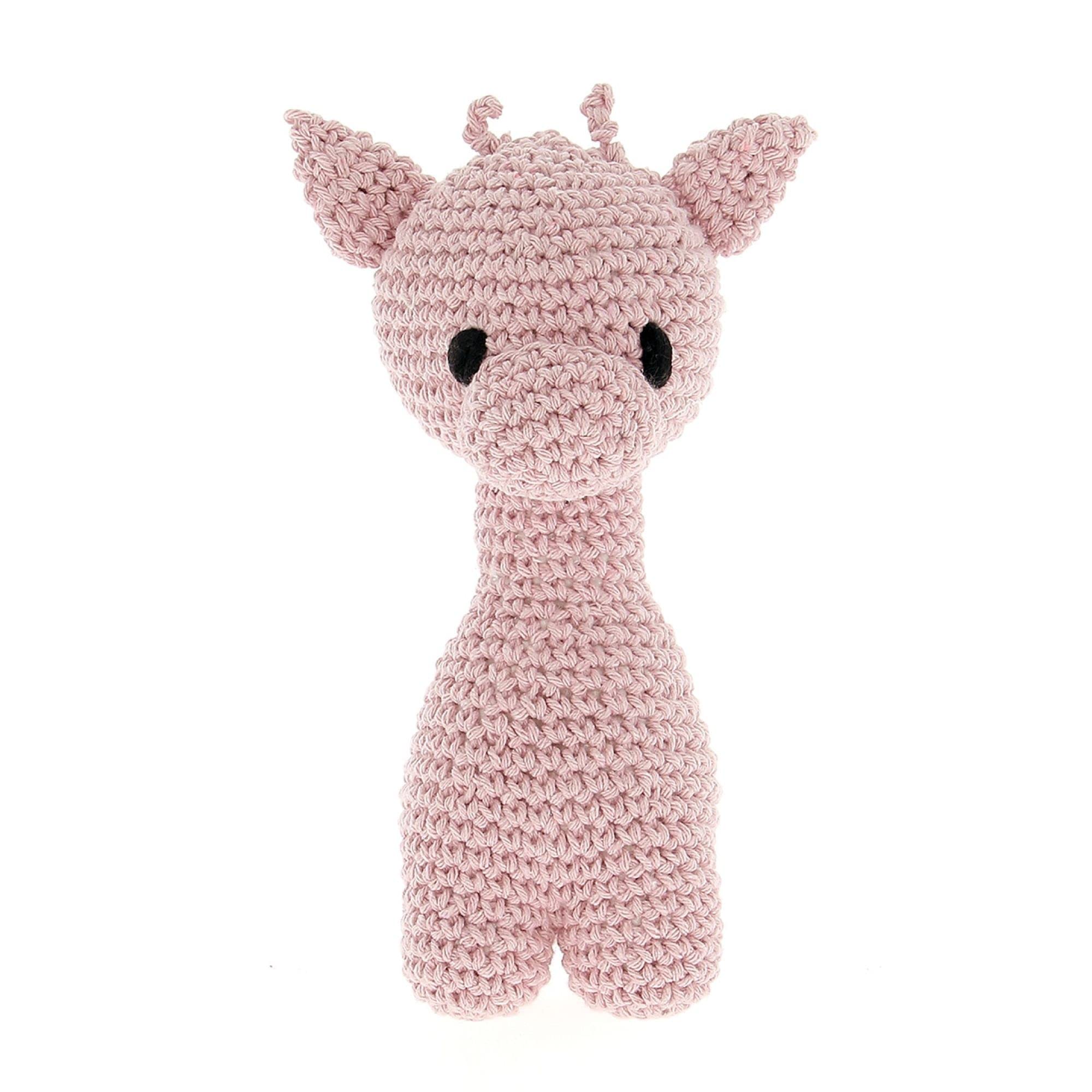 Hoooked Ziggy Giraffe Crochet Kit with Eco-Friendly Barbante Yarn in Blossom Color - DIY Amigurumi Animal Toy for Beginners, Perfect Gift for Kids & Craft Lovers - Great for Nursery Decor, Baby Shower Gifts & Handmade Craft Projects