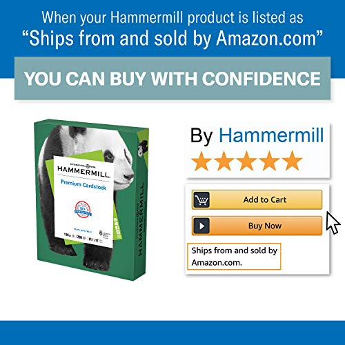 Hammermill Green Cardstock Paper - 110 lb, 8.5 x 11 Inches, 3 Pack (600 Sheets) - Premium Thick Colored Card Stock for Crafting, Scrapbooking & DIY Projects - Made in USA (168330C)