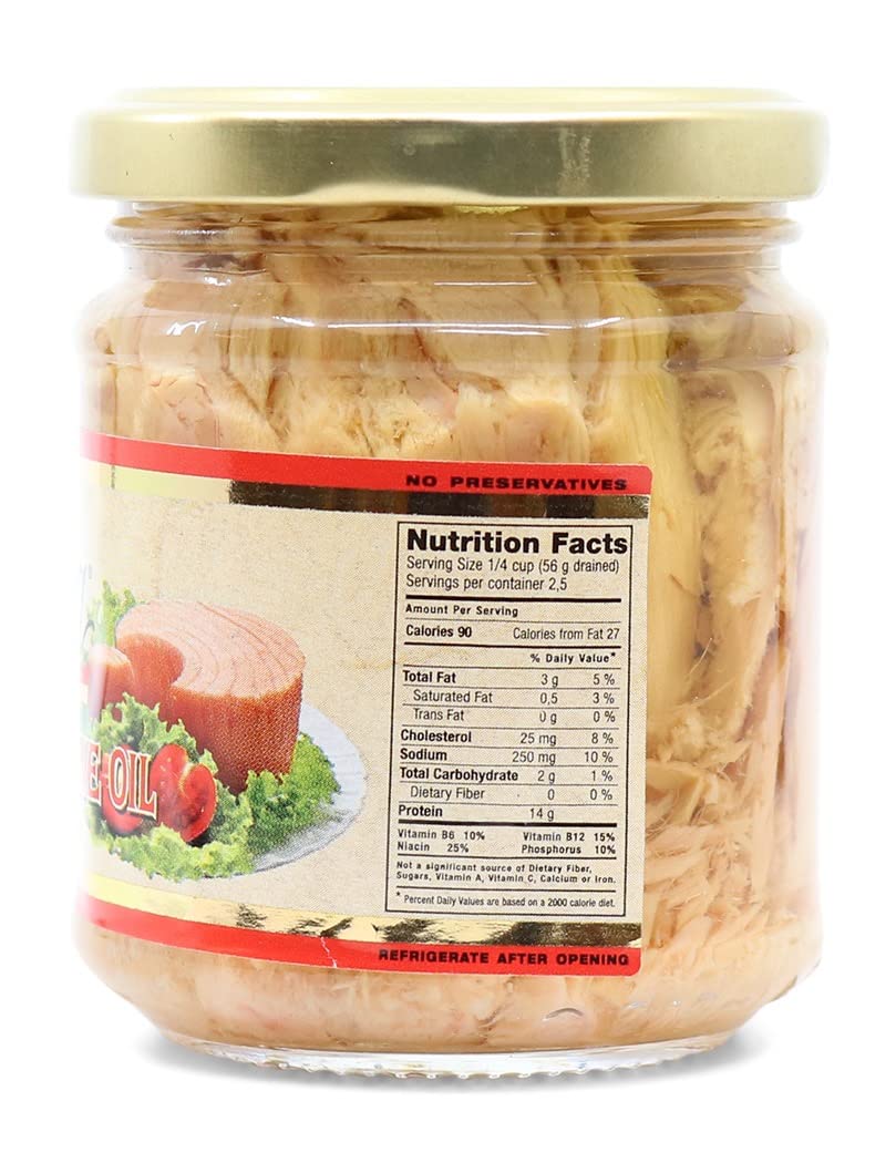 Premium Imported Sicilian Solid Tuna in Extra Virgin Olive Oil - 2 Pack (6.75 oz Jars) - Wild Caught, High Protein, Keto & Paleo Friendly - Perfect for Salads, Pasta & Gourmet Recipes