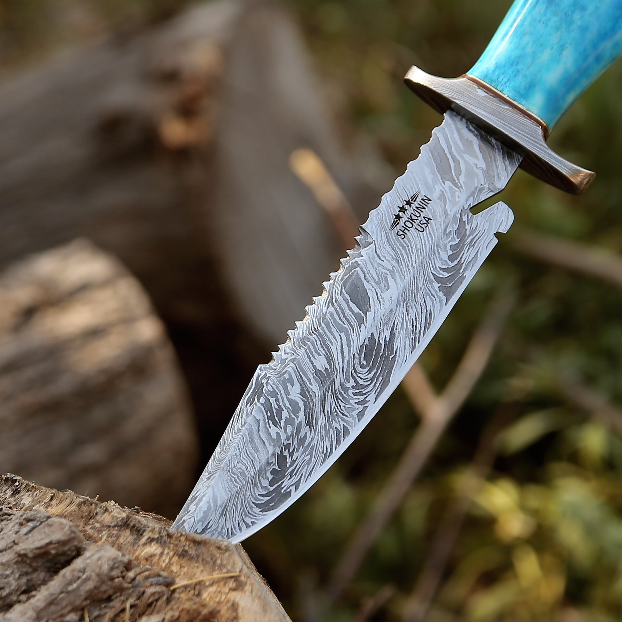 Premium Damascus Steel Handmade Hunting Knife - 7.0