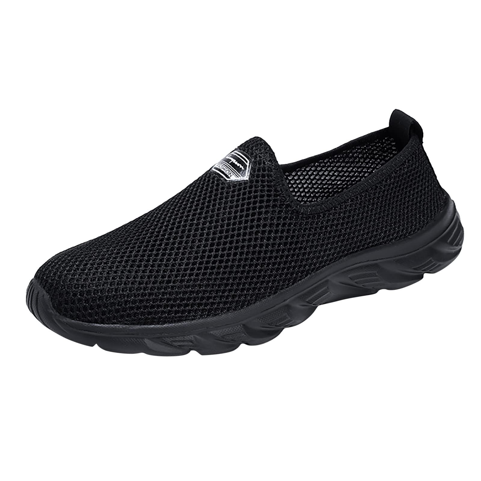 12 Wide Men's Breathable Mesh Casual Slip-On Sneakers - Lightweight Hollow Out Sport Shoes for Winter | Perfect for Walking, Running & Everyday Comfort