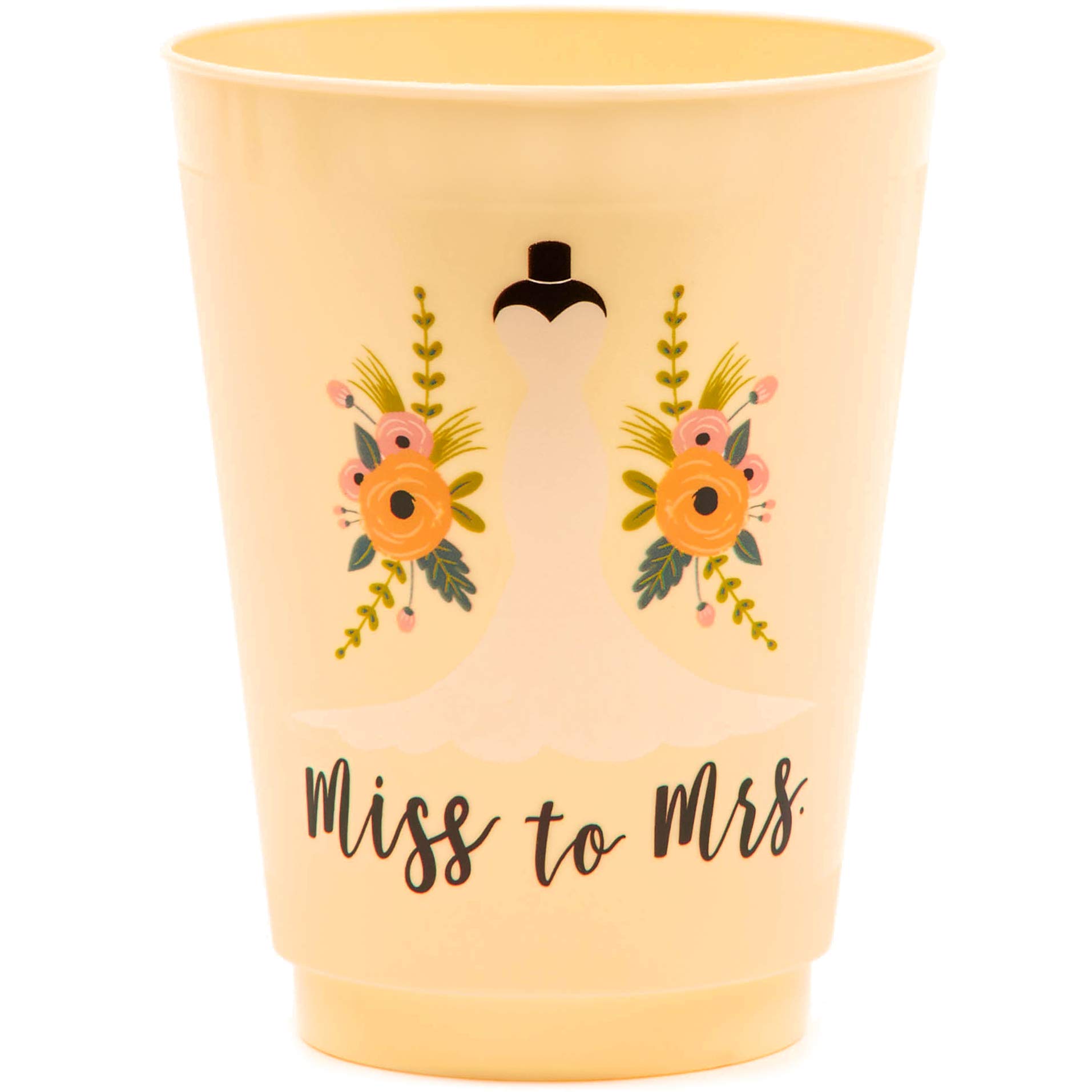 Sparkle & Bash Plastic Party Cups - 16 Pack for Bachelorette Party, Bridal Shower, Birthday & Celebrations - Disposable Glitter Cups for Champagne, Cocktails & Drinks