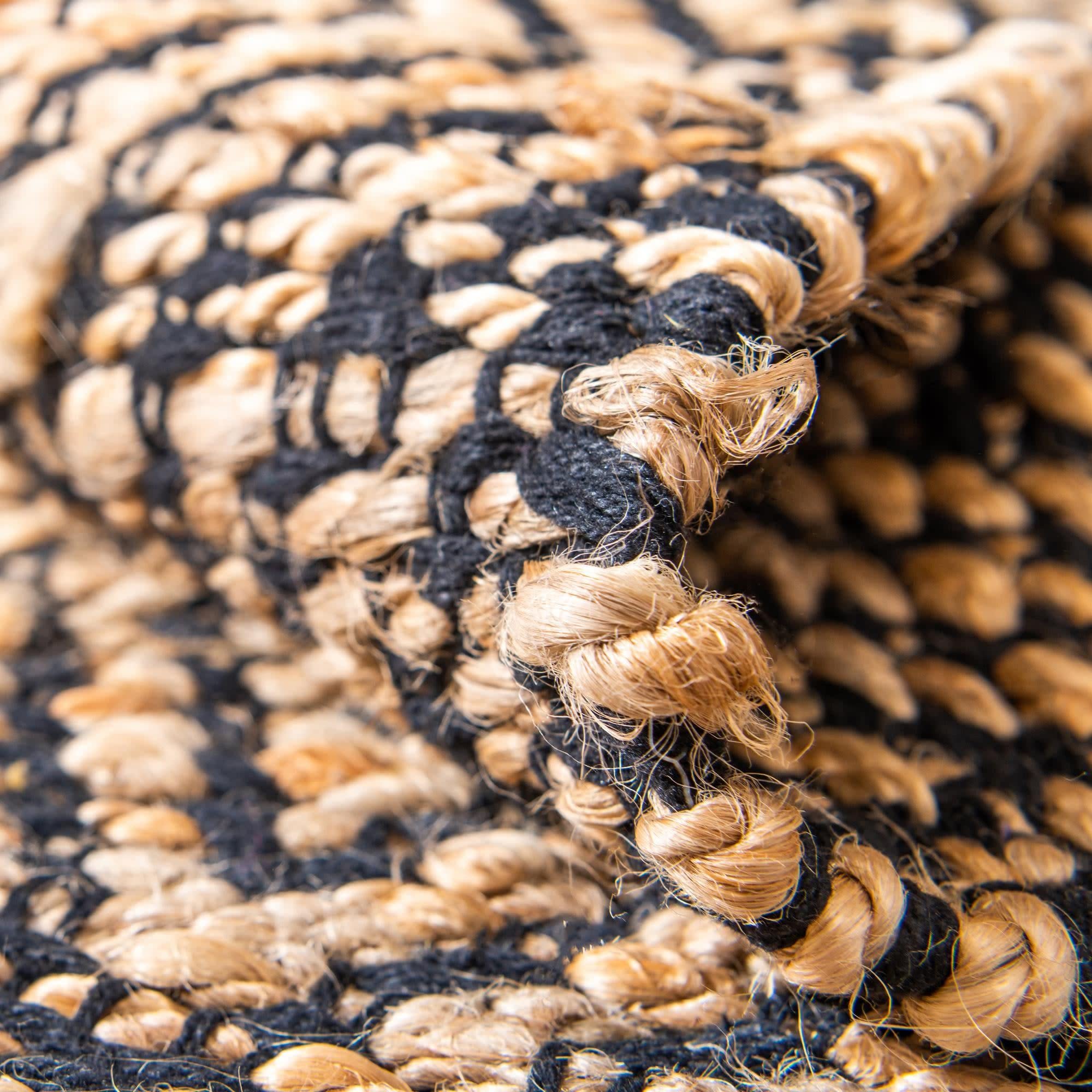 Unique Loom Braided Jute Collection Area Rug - Assam (7'1