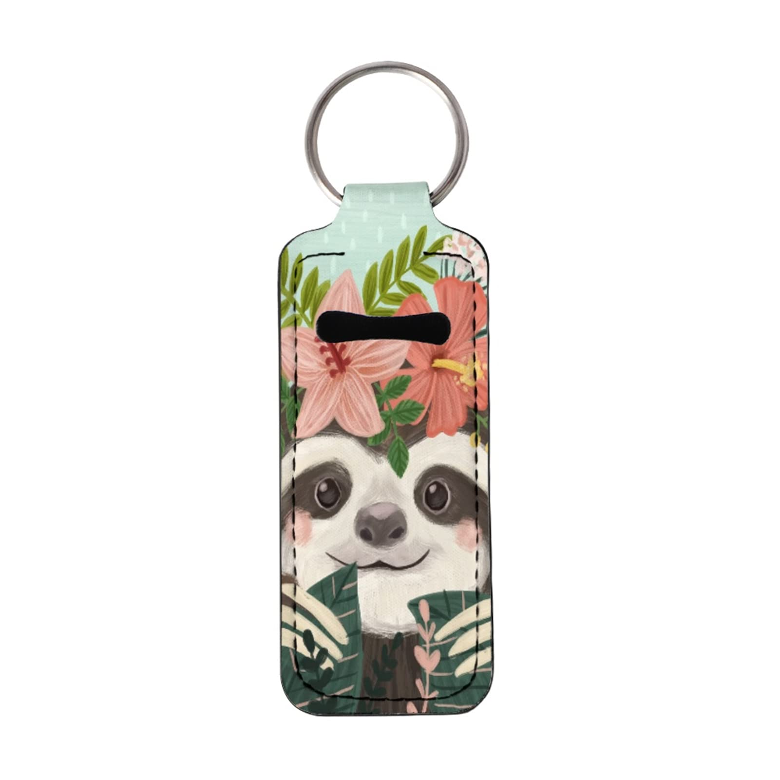 Stylish Print Chapstick Keychain Holder - Lipstick & Lip Balm Holder for Women - Perfect for Keys, Bags & On-the-Go Use