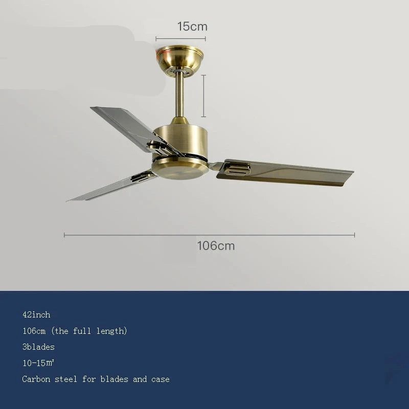 High-Performance Quiet Ceiling Fan with Strong Wind - Energy Efficient Cooling for Bedroom, Living Room & Office | Ideal Home Upgrade
