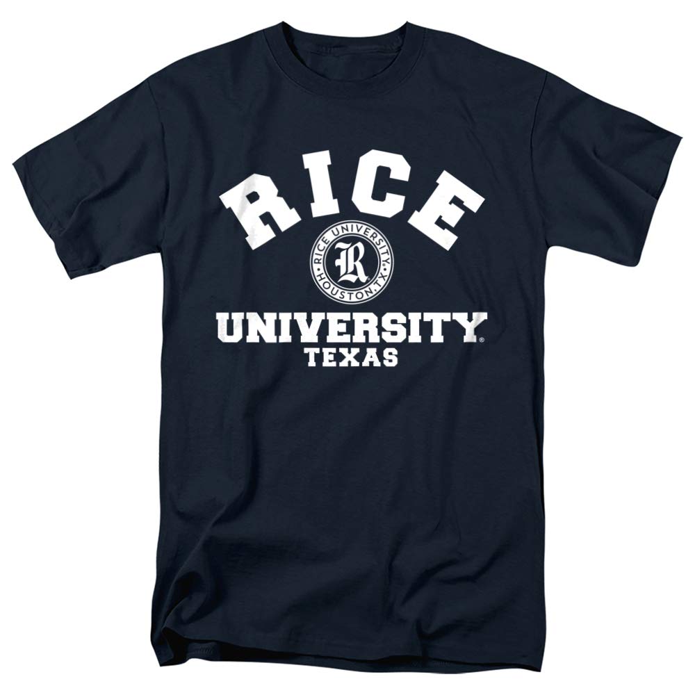 Official Rice University Logo Unisex T-Shirt - Navy Blue, Medium | Comfortable Cotton Tee for School Spirit, Casual Wear & College Gameday