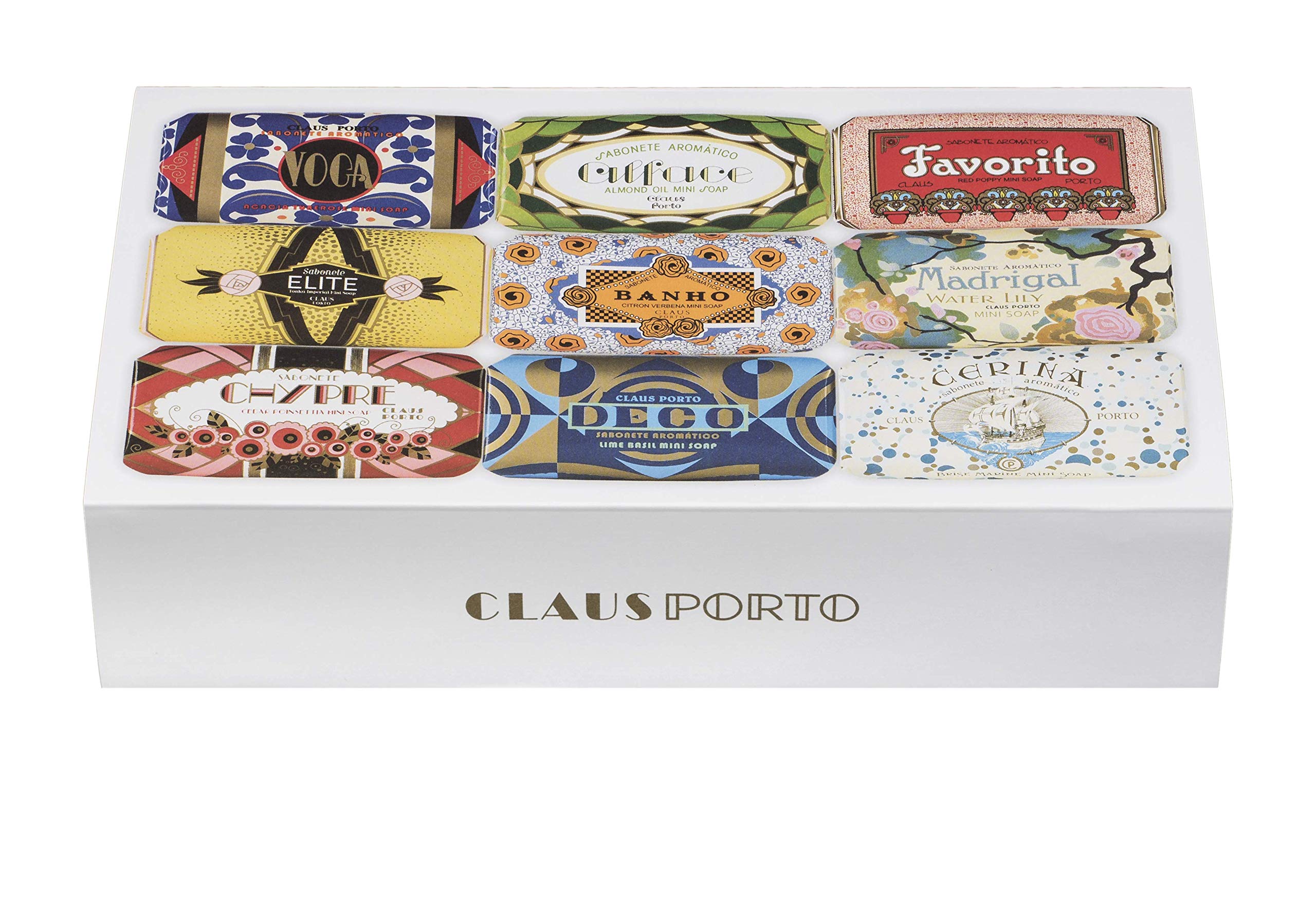 Claus Porto Luxury Gift Box Set - Deco Collection with Sleeve | Premium Soap & Fragrance Gift for Holidays, Birthday & Anniversary