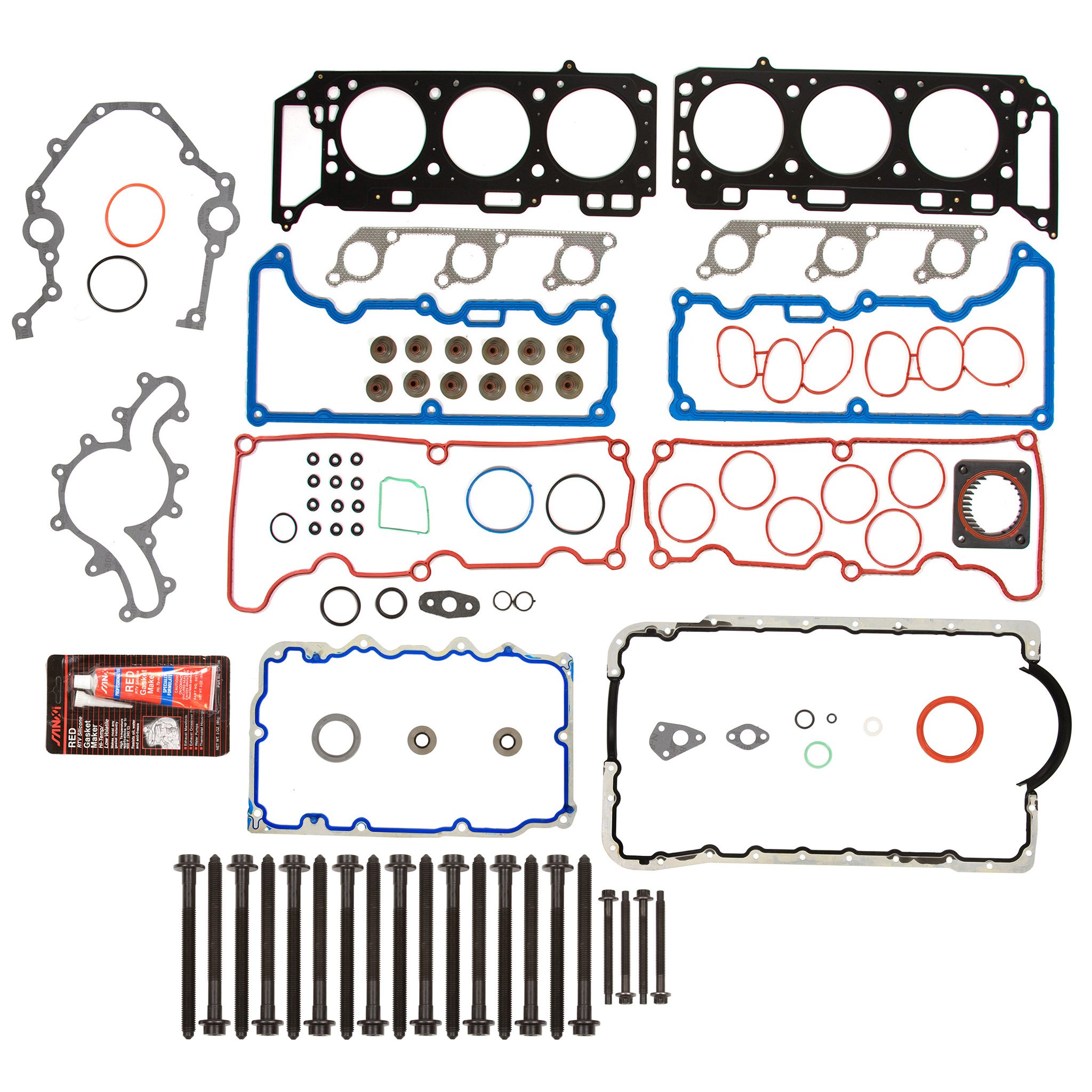 MA-4216924260 Full Gasket Set with Head Bolts Compatible for 97-01 Ford Mercury 4.0L 244CID SOHC 12V VIN E Engine - Perfect for Engine Rebuild & Maintenance