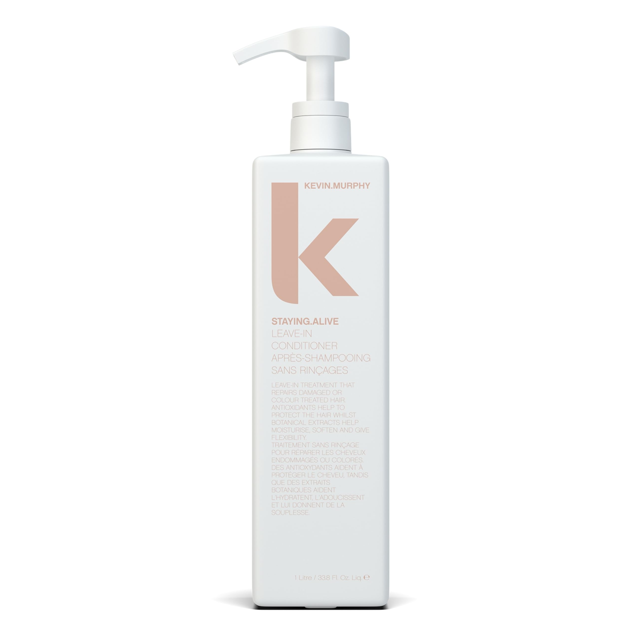 KEVIN.MURPHY STAYING.ALIVE Leave-In Treatment for Dry, Damaged & Colored Hair | All Hair Types | Sulfate-Free Hair Repair (1L/33.8oz) | Perfect for Daily Hydration, Heat Protection & Salon-Quality Results at Home