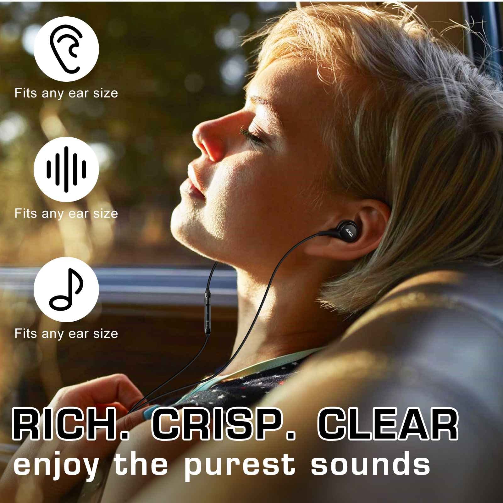 UrbanX Stereo Earbuds with Microphone & Volume Control | Braided Cable Headphones for Infinix Zero 6 Pro | US Warranty Included | Perfect for Gaming, Workouts & Commuting