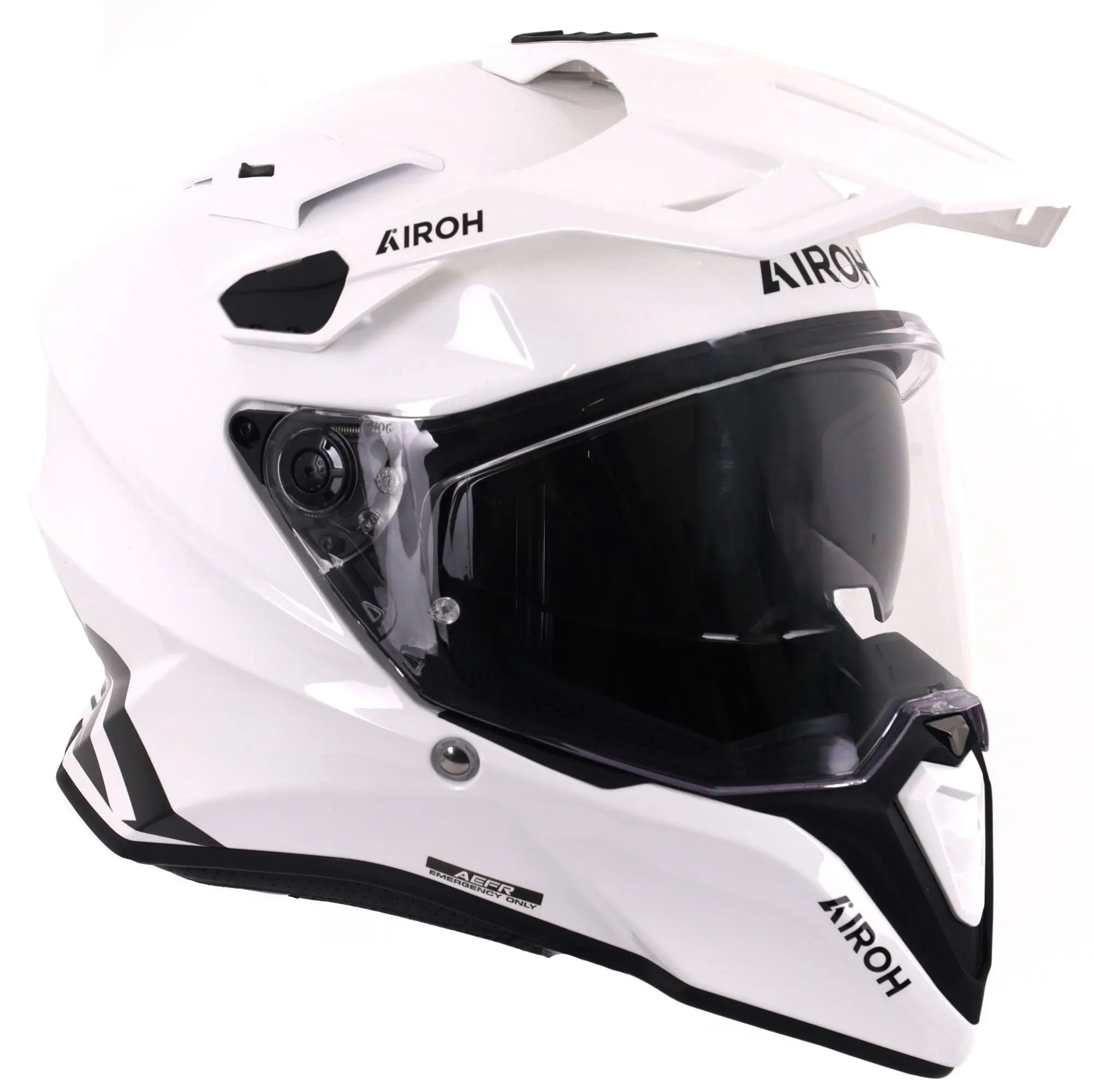 Airoh Commander 2 Motorcycle Helmet - Gloss White Full Face Helmet DOT & ECE Certified for Street Bike Riding & Racing