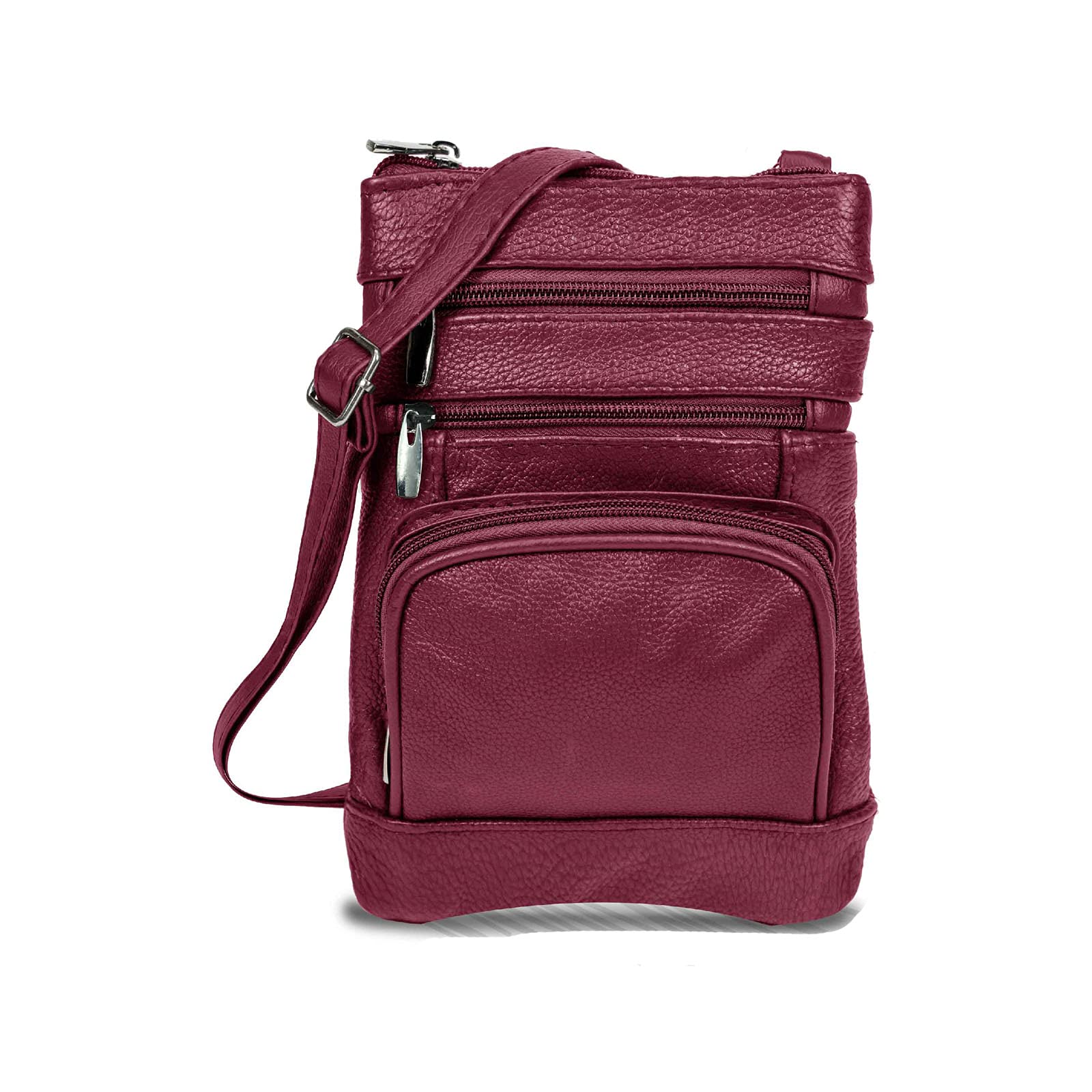 Premium Krediz Genuine Leather Crossbody Bag for Women - Adjustable Strap, Multi-Pocket Design, Soft & Durable - Perfect for Travel, Shopping & Everyday Use