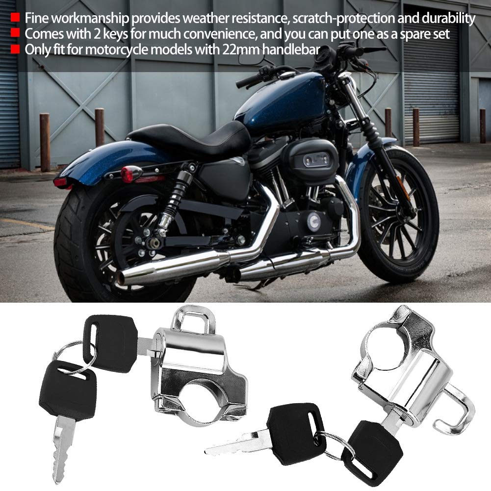 Universal 22mm Motorcycle Helmet Lock - Anti-Theft Security for ATV & Dirt Bike Riding
