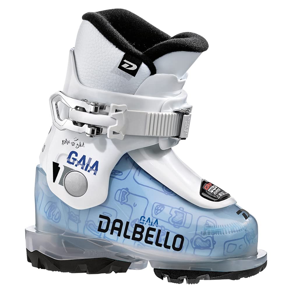 Dalbello Men's Gaia 1.0 GW Jr Ski Boots - White/Transparent - Comfortable & Durable for All-Mountain Skiing