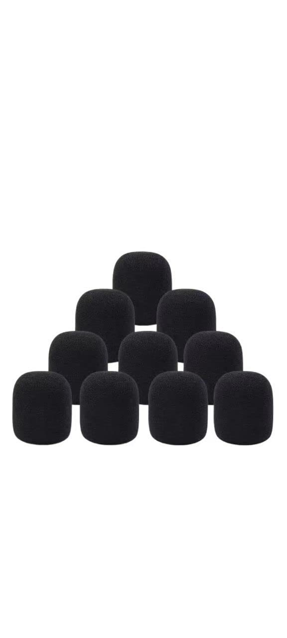HyperX Cloud II/Mix/Alpha/Alpha-S/Chat Headset Mic Foam Replacement (10 Pack) - Pop Filter Cover for Gaming, Streaming & Voice Chat - Noise Reduction & Enhanced Sound Quality
