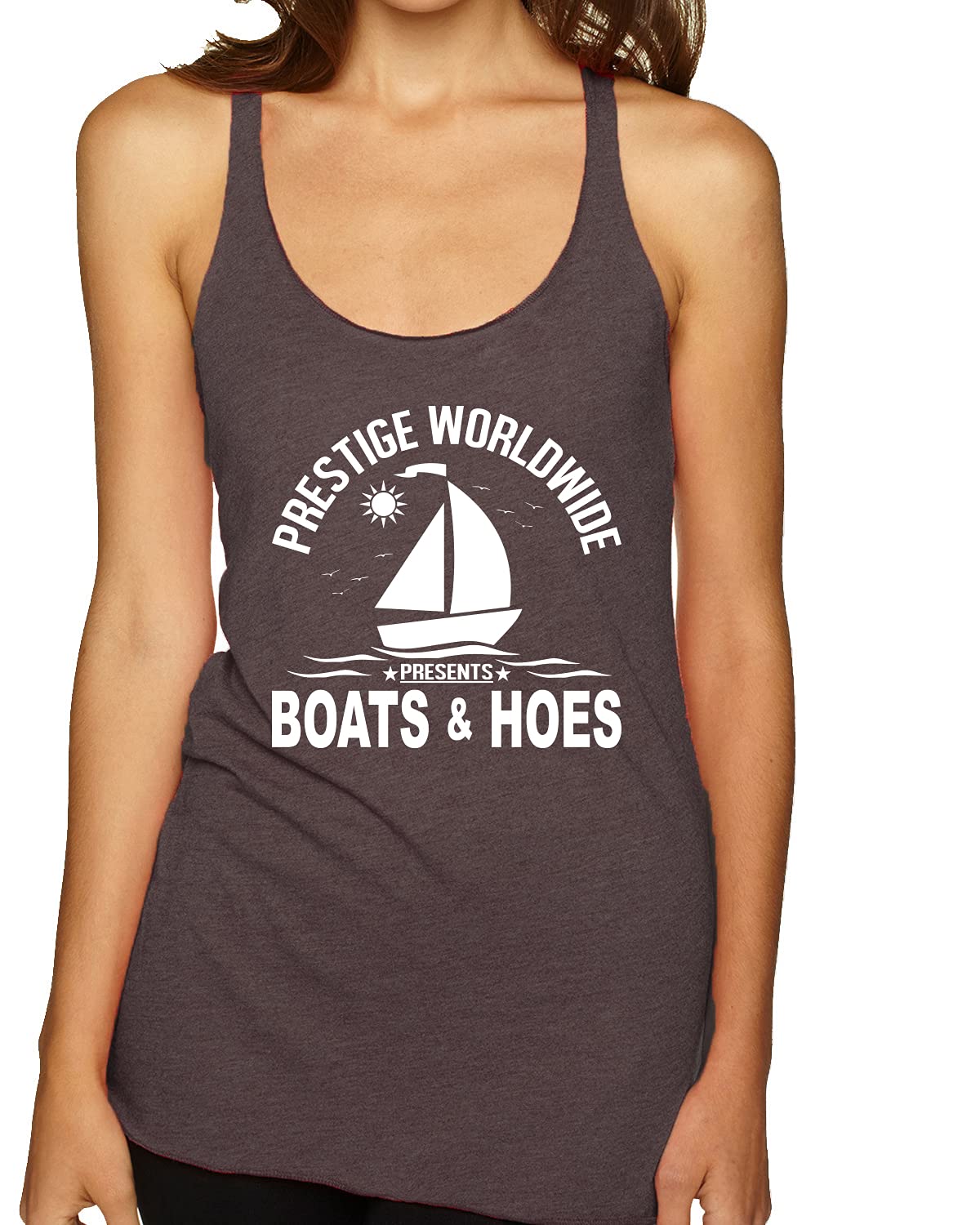 Funny Catalina Wine Mixer Island Pop Culture Tri-Blend Racerback Tank Top - Soft & Comfortable Women's Graphic Tee for Beach, Summer, and Casual Wear