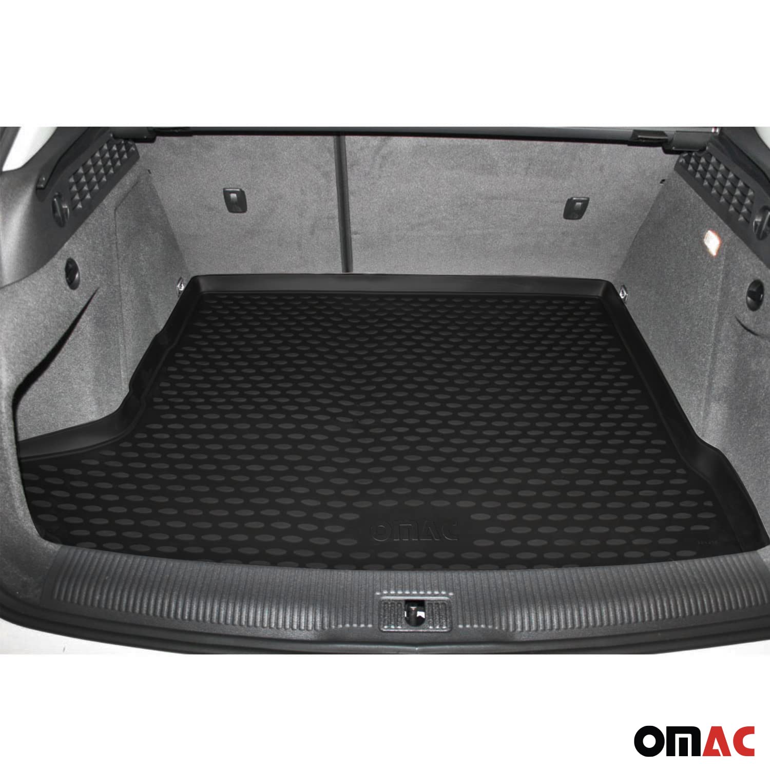 OMAC Waterproof Cargo Liner for Kia Telluride 2020-2025 - 3rd Row Custom Fit Black Car Trunk Mat | Perfect for Road Trips, Grocery Hauling & Pet Transport