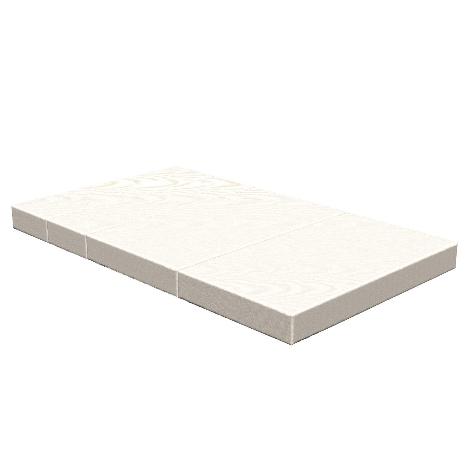 Ambesonne Ivory Foldable Mattress - Abstract Circular Pattern, 78.7