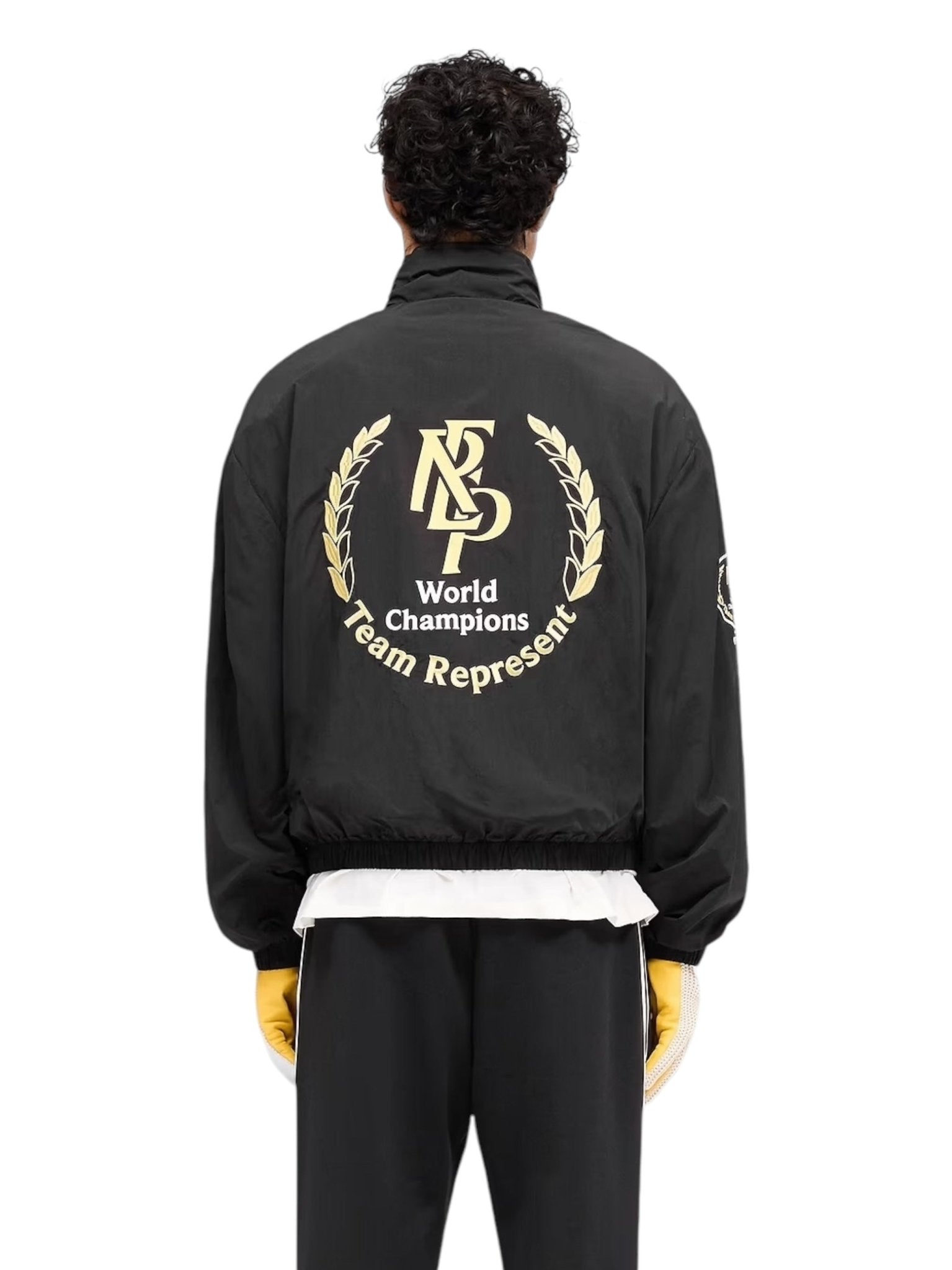 MLM1795 World Championship Jacket - Black Premium Varsity Style Jacket for Men & Women | Perfect for Sports Events, Casual Wear & Street Fashion