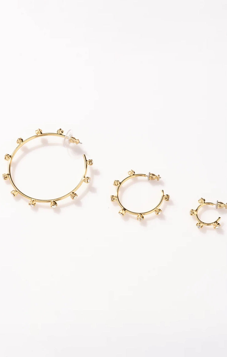 Faithy Jewels Large Amanda Hoop Earrings - 14K Gold Plated Chunky Statement Hoops for Women | Perfect for Parties, Weddings & Everyday Elegance