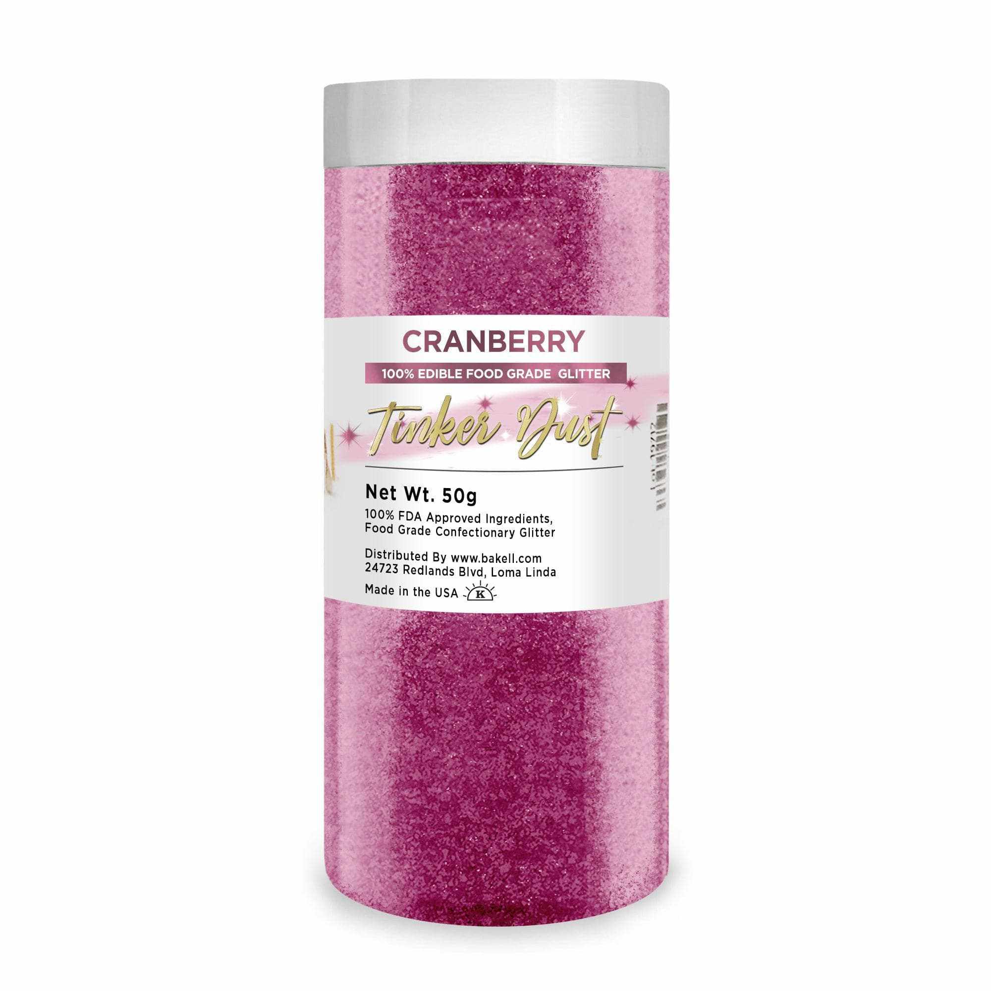 Premium Bulk Cranberry Tinker Dust® Glitter for Crafts, DIY Projects, Nail Art & Holiday Decorations - 8oz Shaker Jar