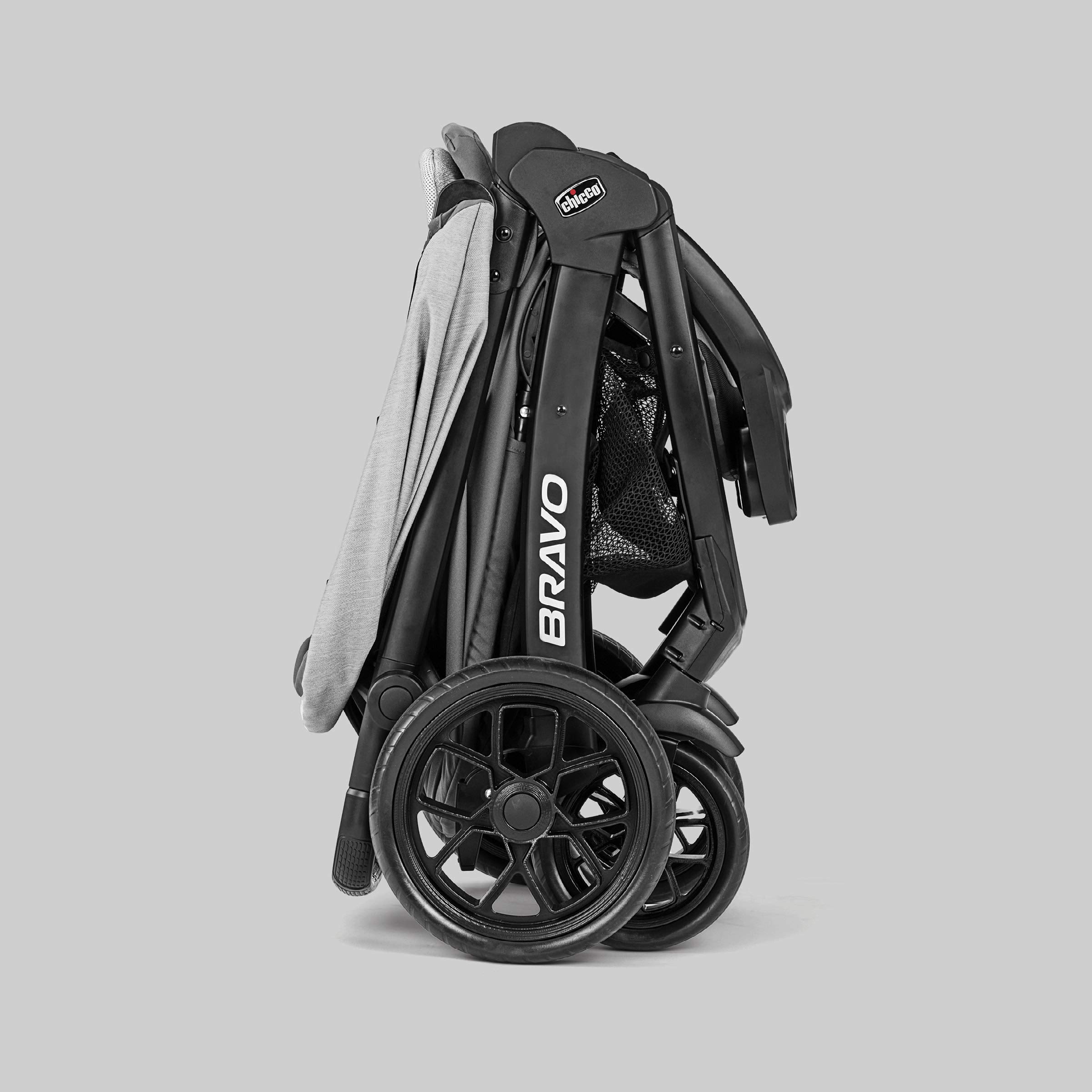 Chicco Bravo LE Trio Travel System - Quick-Fold Stroller with KeyFit 30 Zip Infant Car Seat Combo | Driftwood Grey | Perfect for Newborns, Travel & Everyday Use