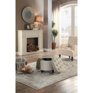 CozyHide Beige Storage Ottoman with Lift Top - Extra Seating & Hidden Storage for Living Room, Bedroom, or Nursery - Perfect Footrest & Home Decor