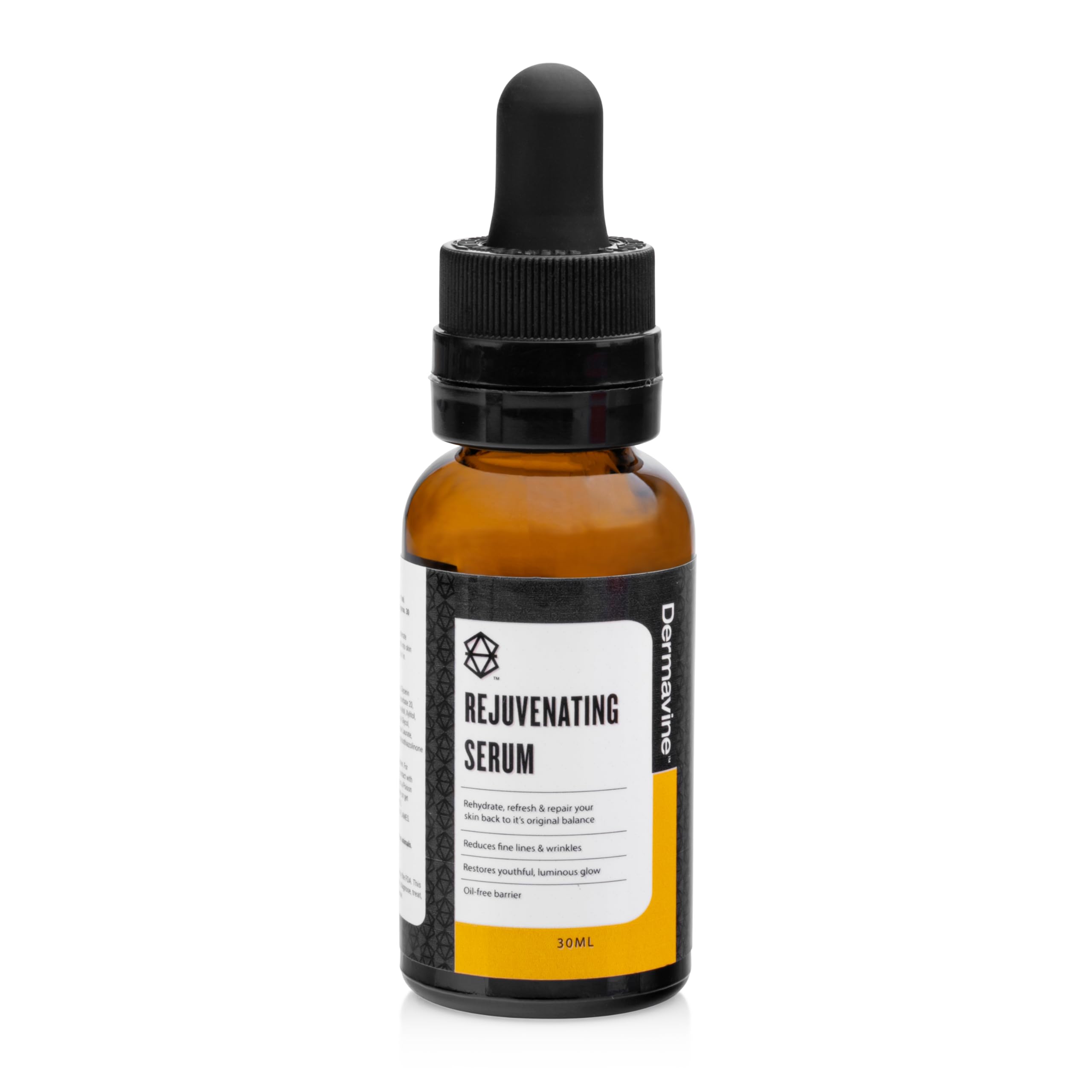 Rejuvenating Serum - All Natural & Plant Based Anti-Aging Face Serum (30mL) for Dry, Sensitive Skin | Day & Night Hydration, Wrinkle Reduction, Glowing Complexion