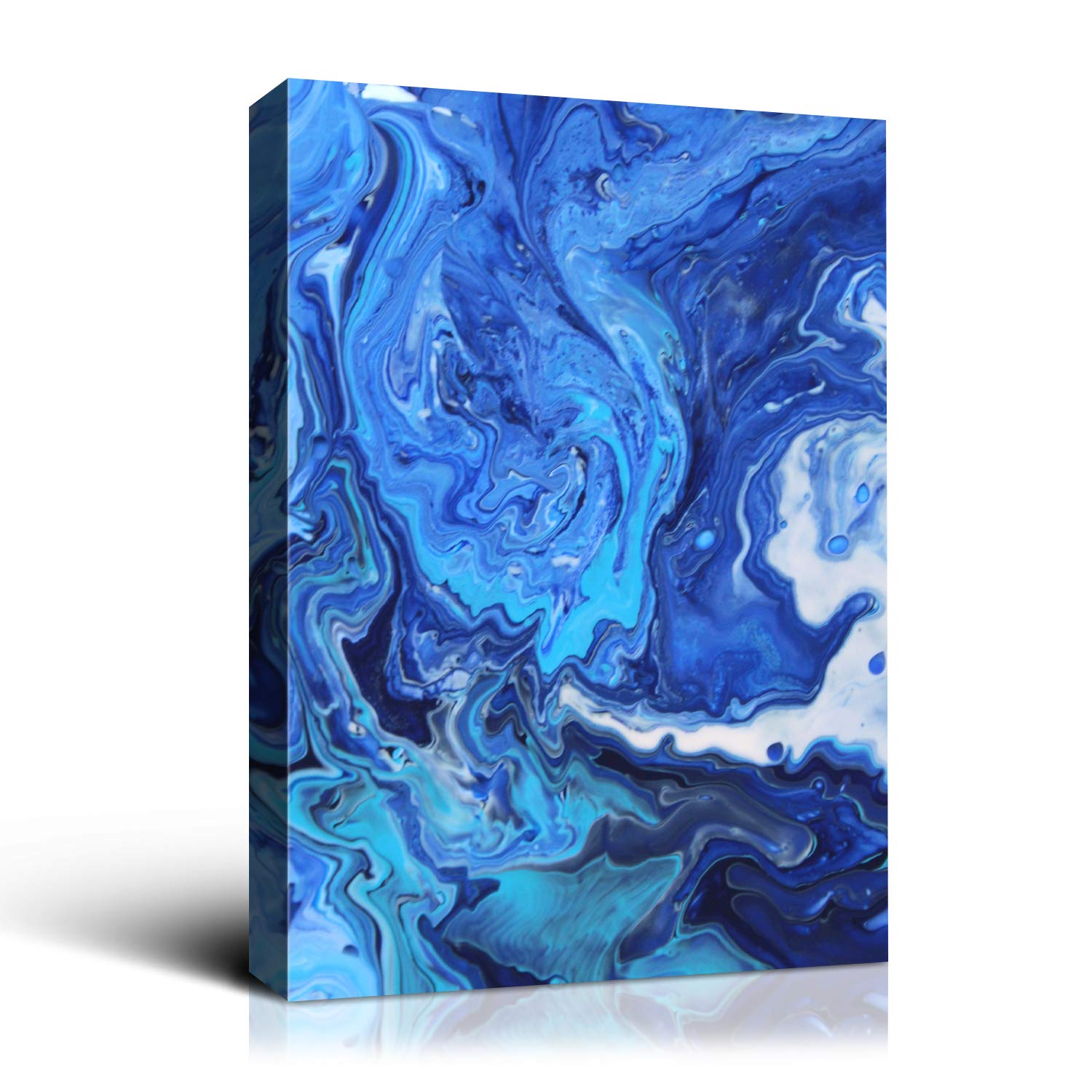 Denozer Abstract Ocean Wall Art - Modern Blue Canvas Painting for Living Room Decor | Giclee Print Gallery Wrap Ready to Hang (30x40 inches) | Perfect for Home, Office & Bedroom Wall Decor