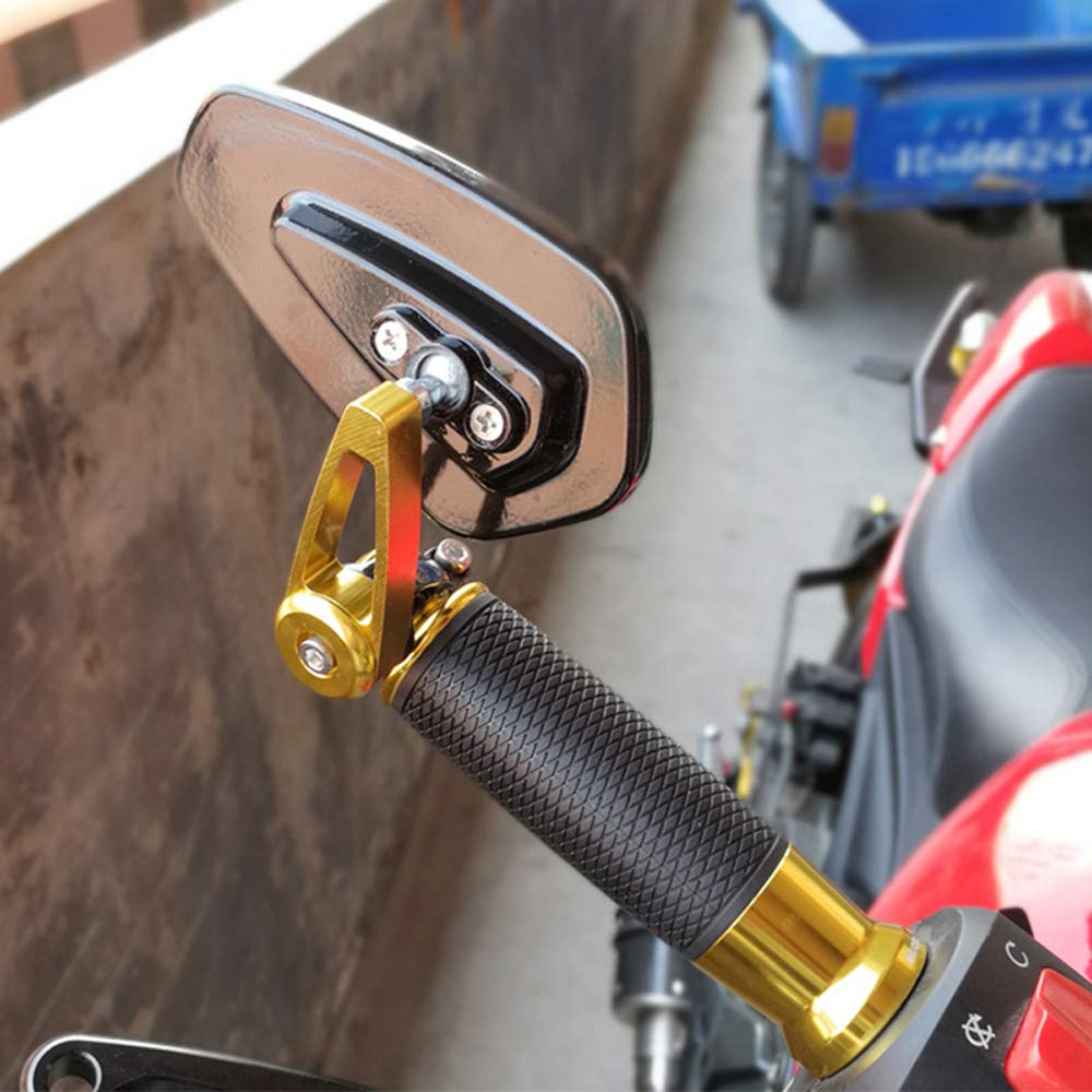 22MM Black Retro Handlebar Mirror for Motorcycle - Universal Rear View Mirror for Harley, Cruiser, Chopper - Perfect for Safe Riding & Custom Bike Upgrades