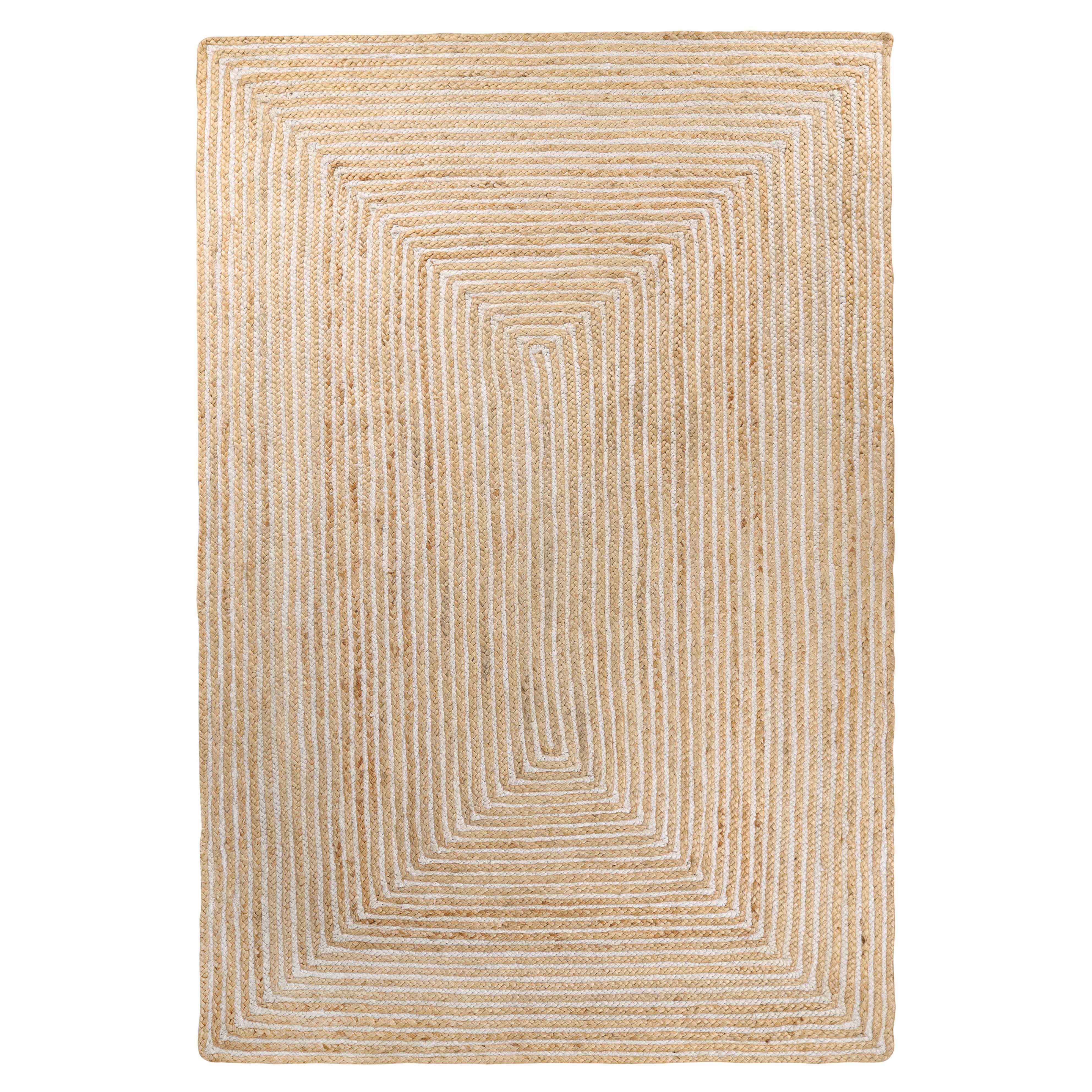 Braided Jute Reversible Handwoven Rug - Natural Fiber Indoor/Outdoor Area Rug for Living Room, Bedroom, Patio & Deck - Eco-Friendly Home Decor