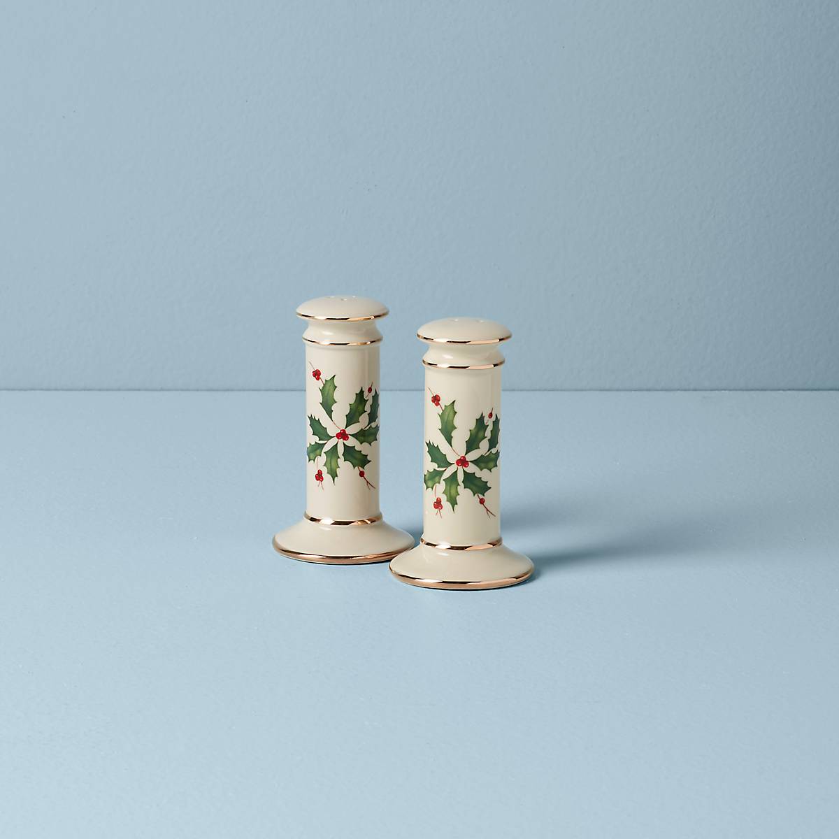 Premium Holiday Archive Salt and Pepper Shaker Set - Elegant Dining Table Seasoning Duo for Thanksgiving, Christmas & Family Gatherings