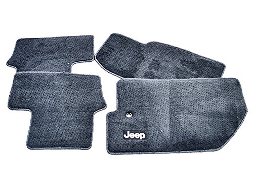 Genuine Jeep Accessories 82210119AE Dark Gray Carpet Floor Mats - Premium All-Weather Protection for Wrangler, Cherokee & Grand Cherokee - Perfect for Off-Road Adventures & Daily Commutes
