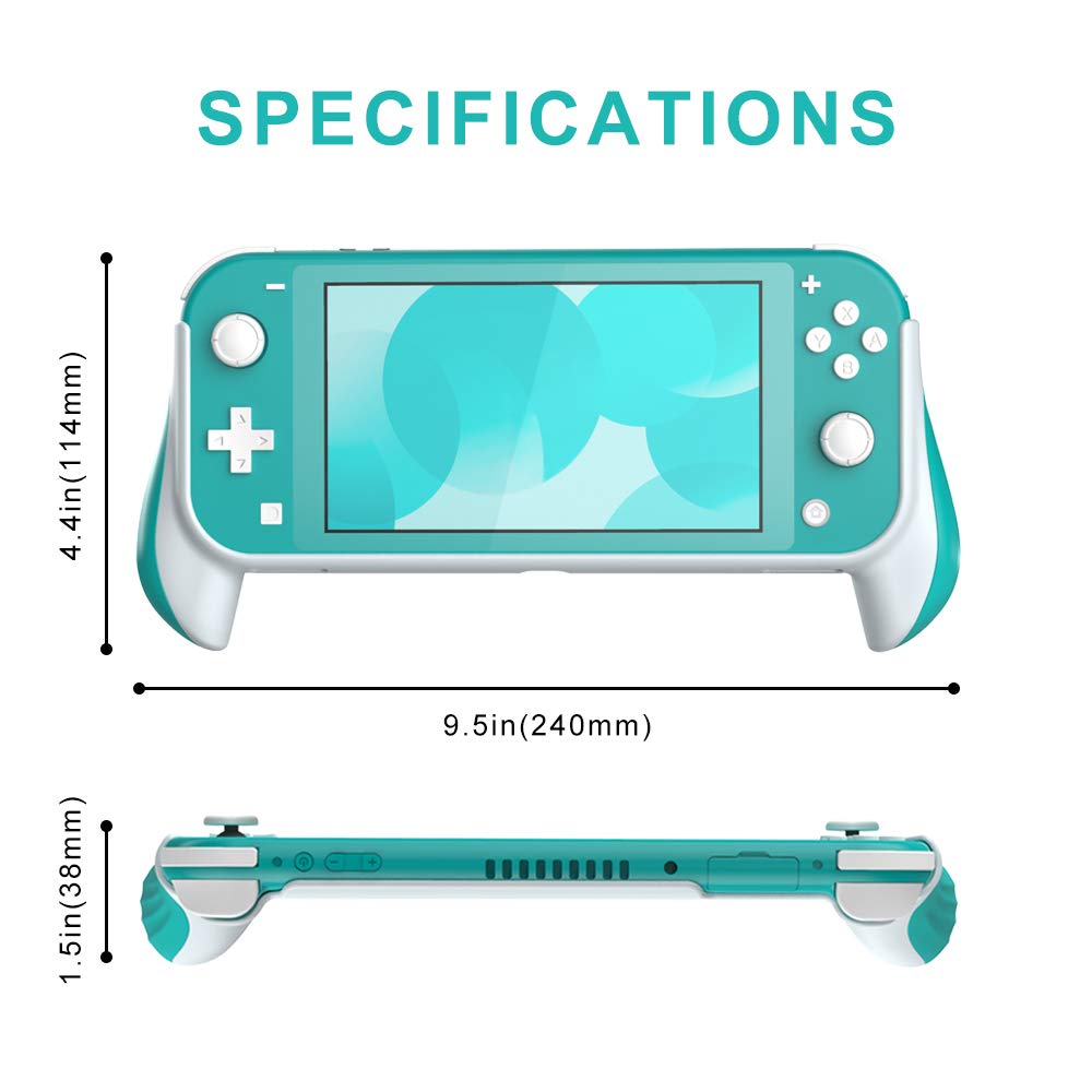 Ergonomic Grip Case for Nintendo Switch Lite - Comfortable Hand Grips & Protective Cover, Compatible Accessories for Nintendo Switch Lite (Green) - Perfect for Gaming, Travel & Long Play Sessions