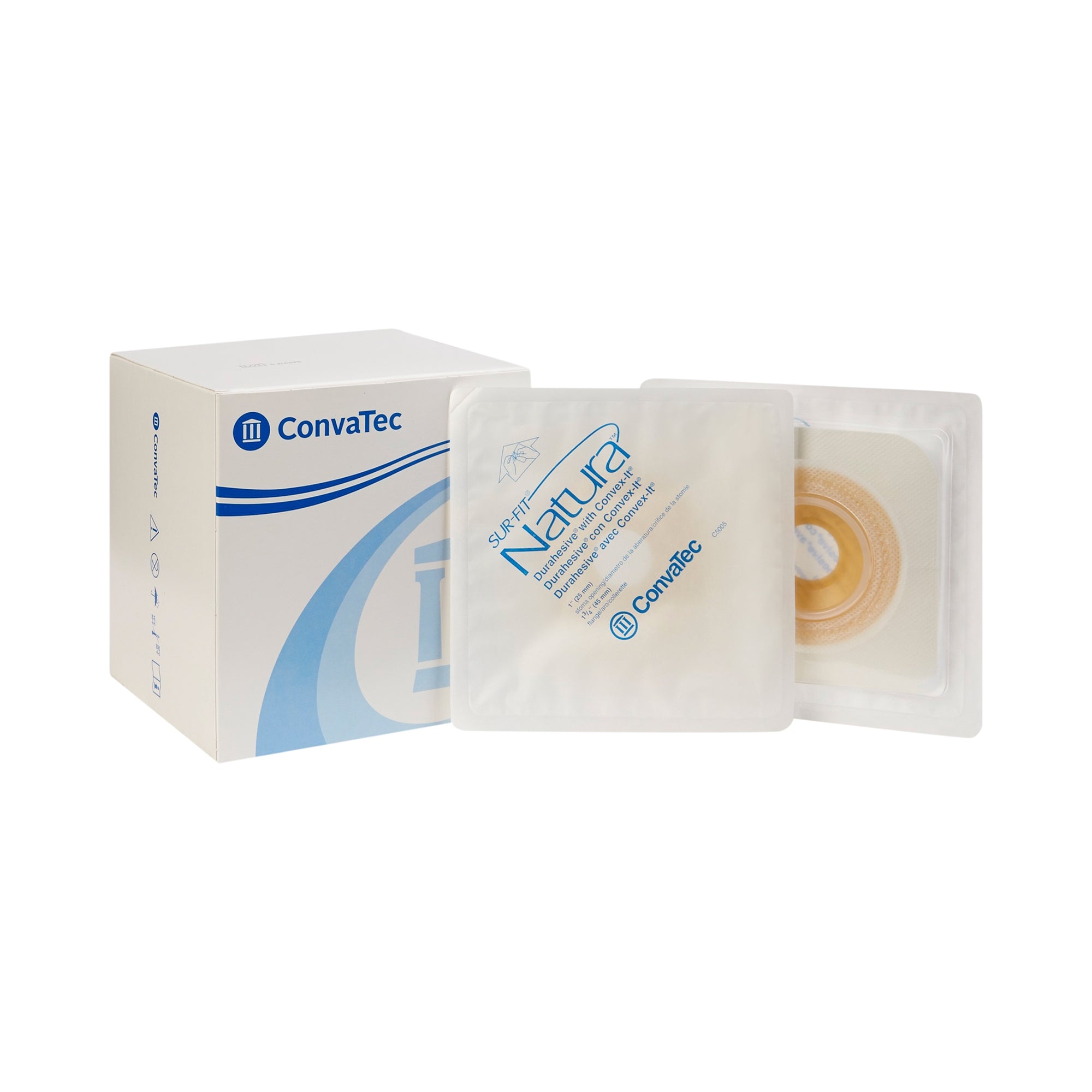 ConvaTec SUR FIT Natura Durahesive Pre-Cut Skin Barrier - Convex Ostomy Pouch (1-3/4