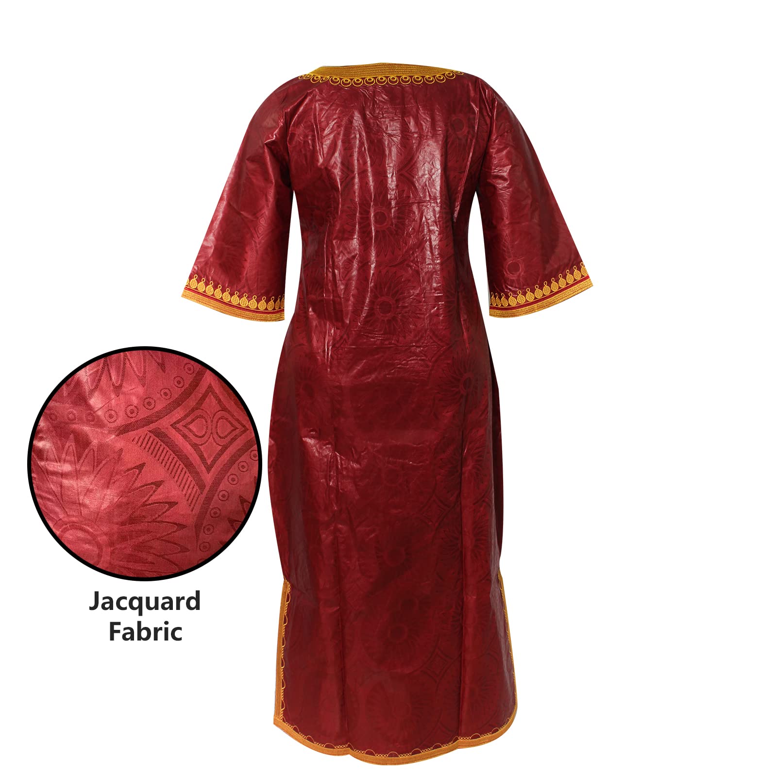 TIDOIRSA African Dresses for Women | Embroidered Bazin Boubou Wedding & Party Dress with Matching Scarf | Perfect for Bridal Showers, Cultural Events & Special Occasions