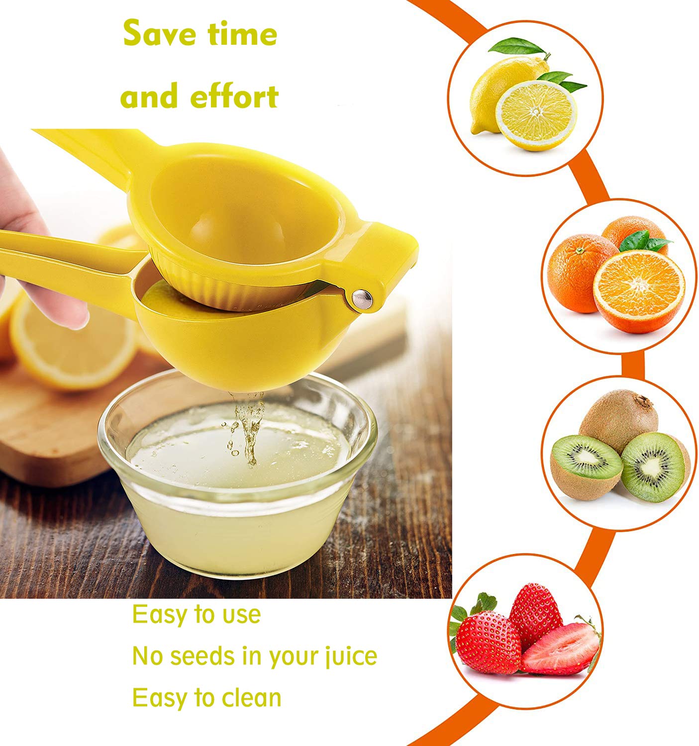 3-in-1 Stainless Steel Lemon Squeezer, Garlic Press & Hand Grater Set - Manual Citrus Juicer, Ginger Crusher & Cheese Grater for Kitchen, Baking & Cocktail Making - Perfect for Fruits, Vegetables, Nuts & Chocolate