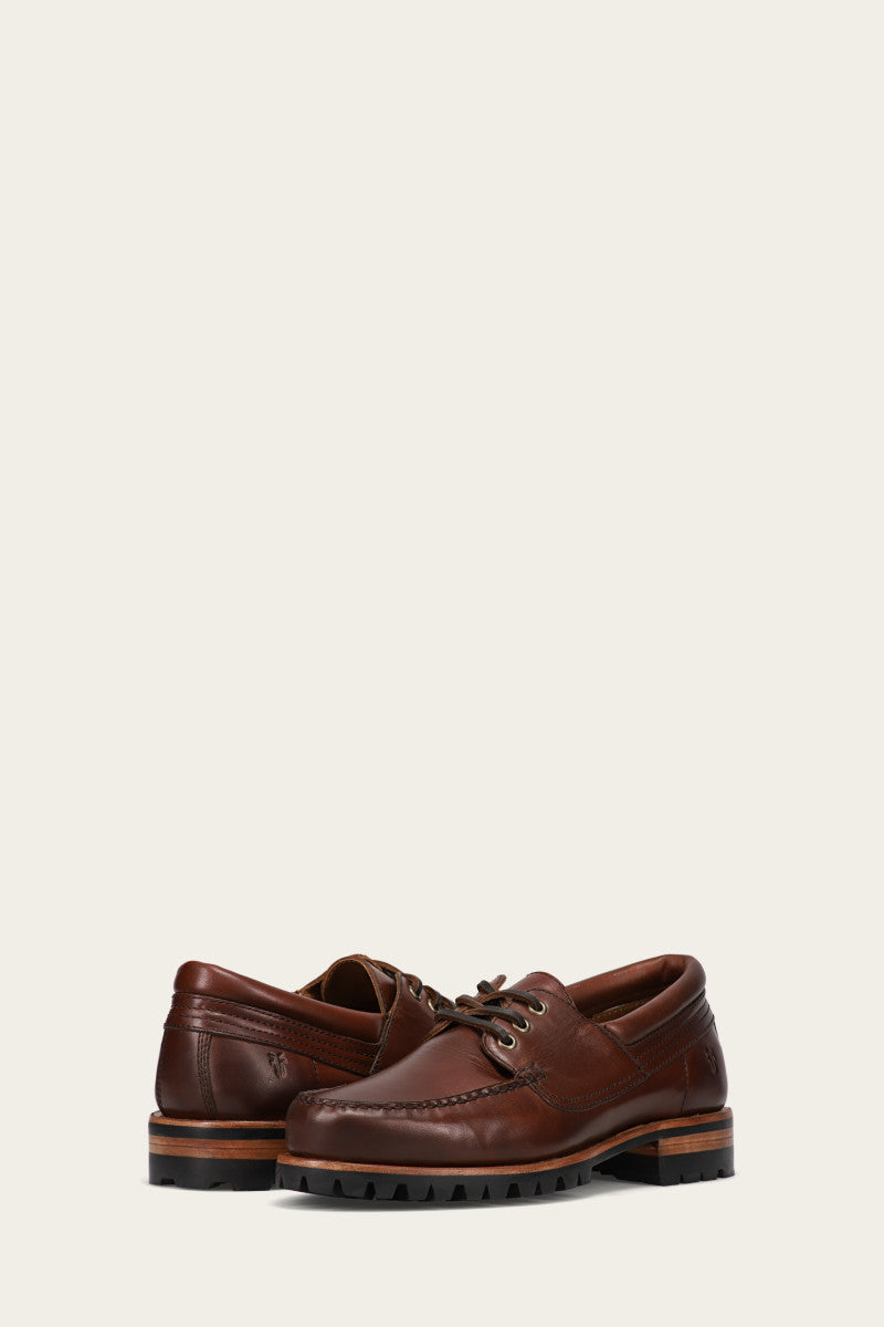 Hudson Campmoc Lug - Classic Leather Moccasin Shoes for Men | Comfortable & Stylish Casual Loafers | Perfect for Outdoor Camping, Travel & Everyday Wear
