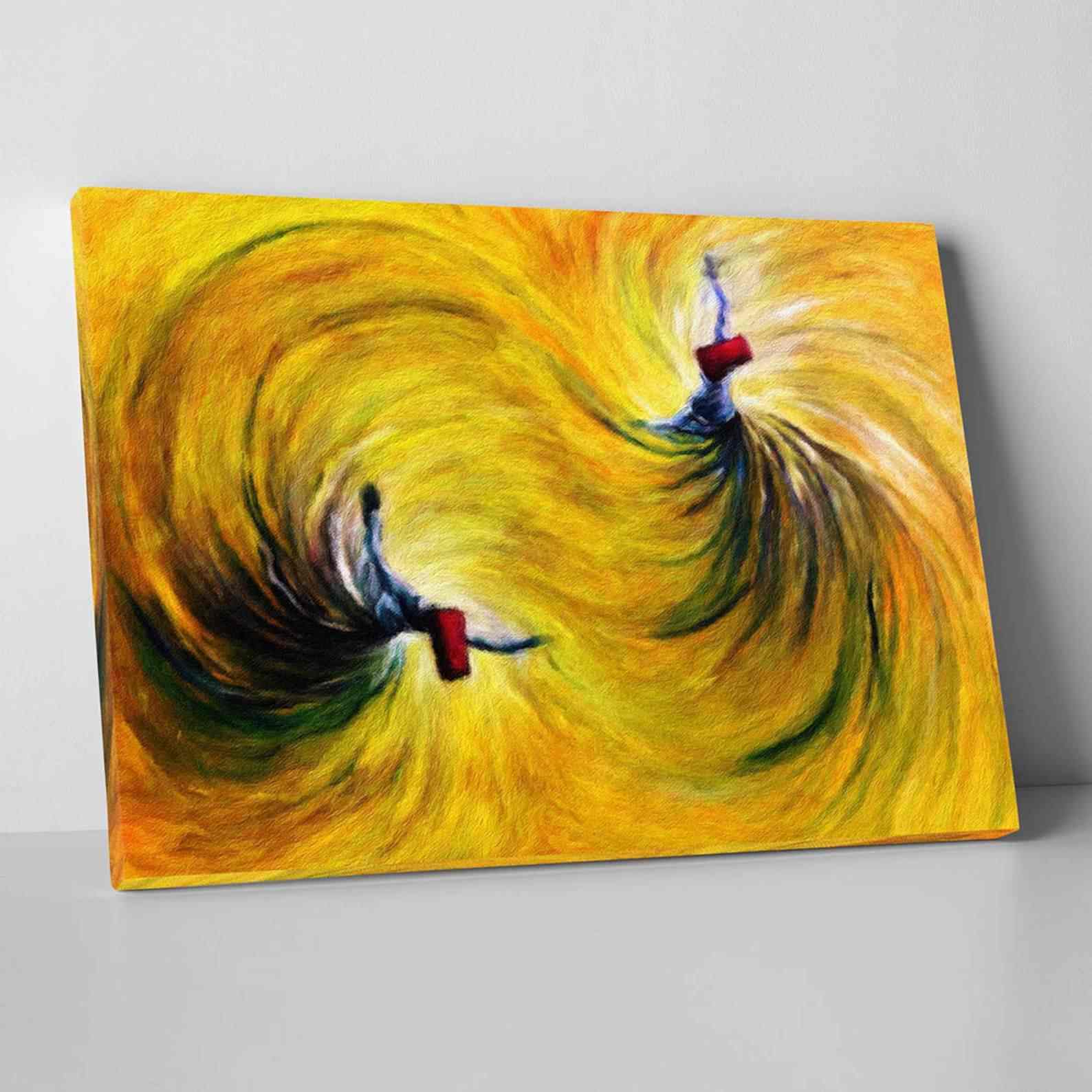 Whirling Dervish Islamic Canvas Wall Art - Handmade Sufi Spiritual Home Decor for Living Room, Bedroom & Office - Premium Canvas Printing Muslim Gift Idea