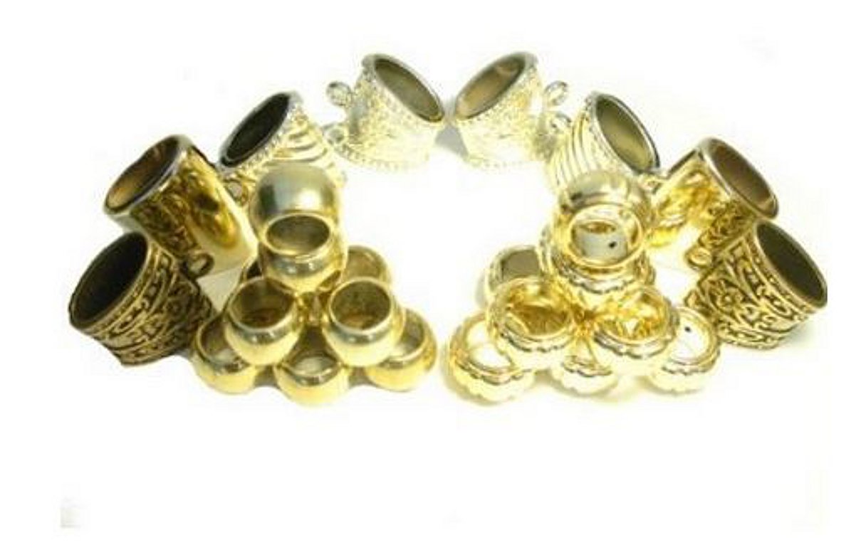 28PCS Gold Tone Scarf Rings & Bails - Fashion Jewelry Wholesale Accessories for Scarves, Shawls & Wraps - Fast 4-Day US Delivery
