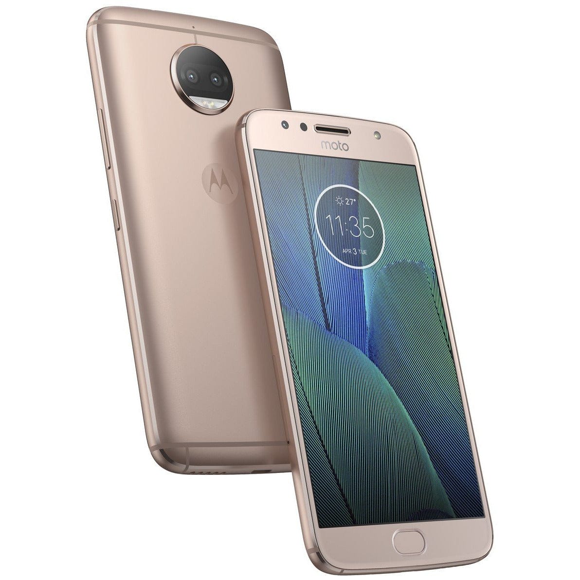 Motorola Moto G5 Plus 64GB Unlocked Smartphone (Fine Gold) - Dual SIM, CDMA/GSM Compatible - Perfect for Travel, Business & Everyday Use