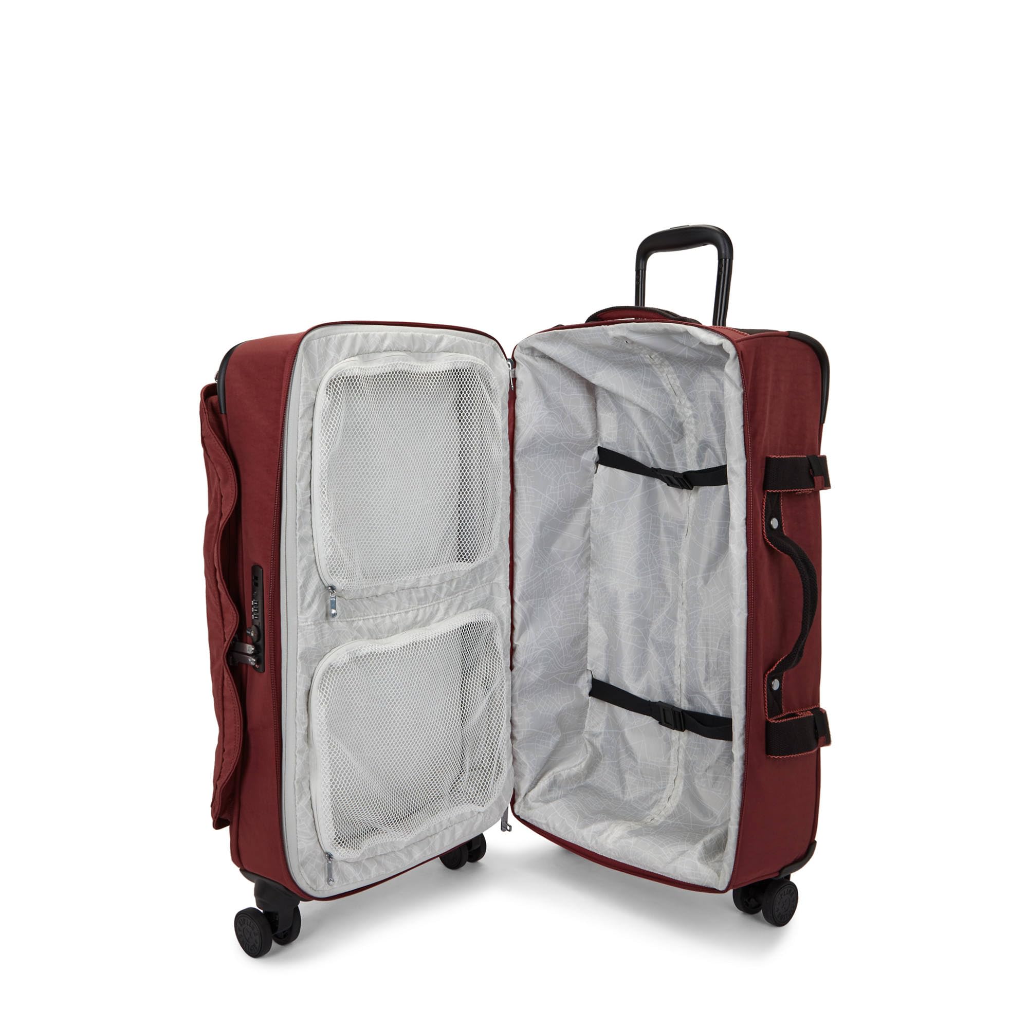 Kipling Women's Spontaneous Medium 4-Wheel Spinner Luggage Suitcase - Lightweight Expandable Carry-On with USB Port, Flaring Rust Color - Perfect for Business Travel & Weekend Getaways