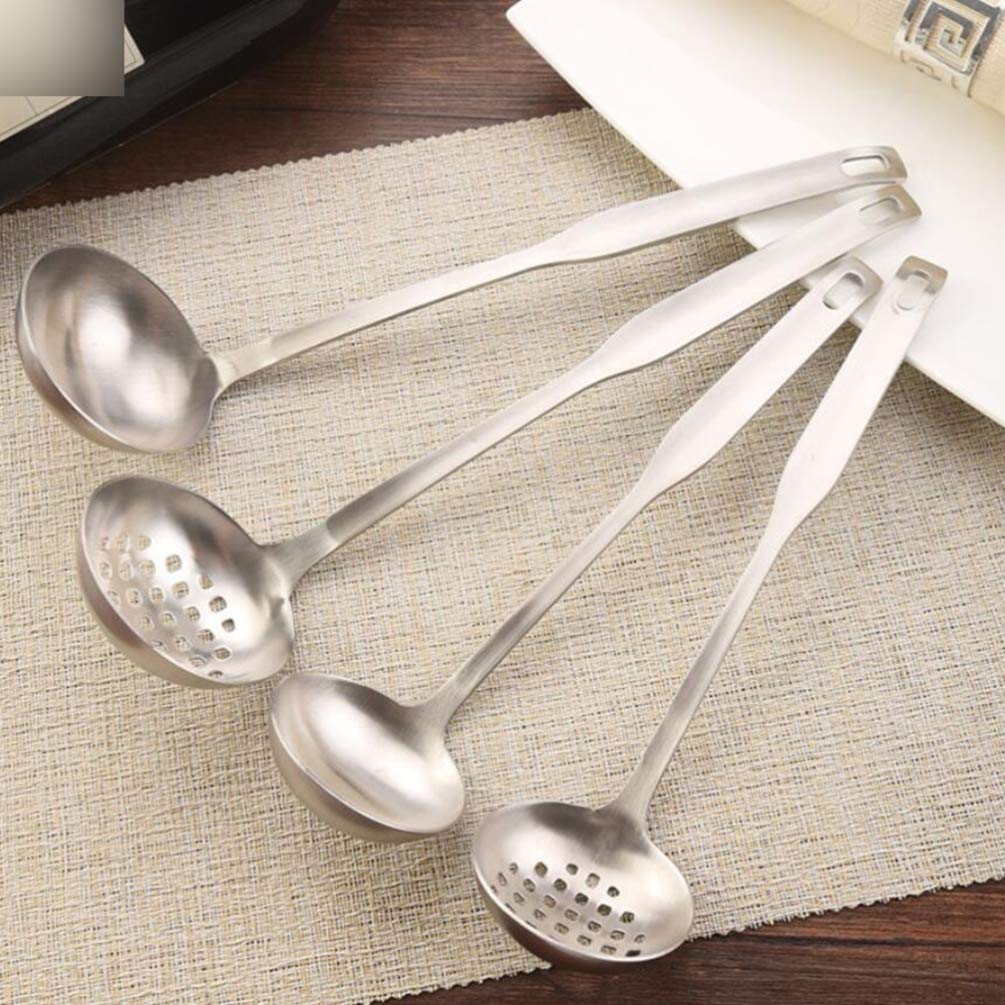 2-Pack Stainless Steel Colander Spoons - Slotted Soup & Hot Pot Serving Spoons for Cooking, Straining, and Serving - Perfect for Kitchens, Restaurants, and Outdoor BBQs