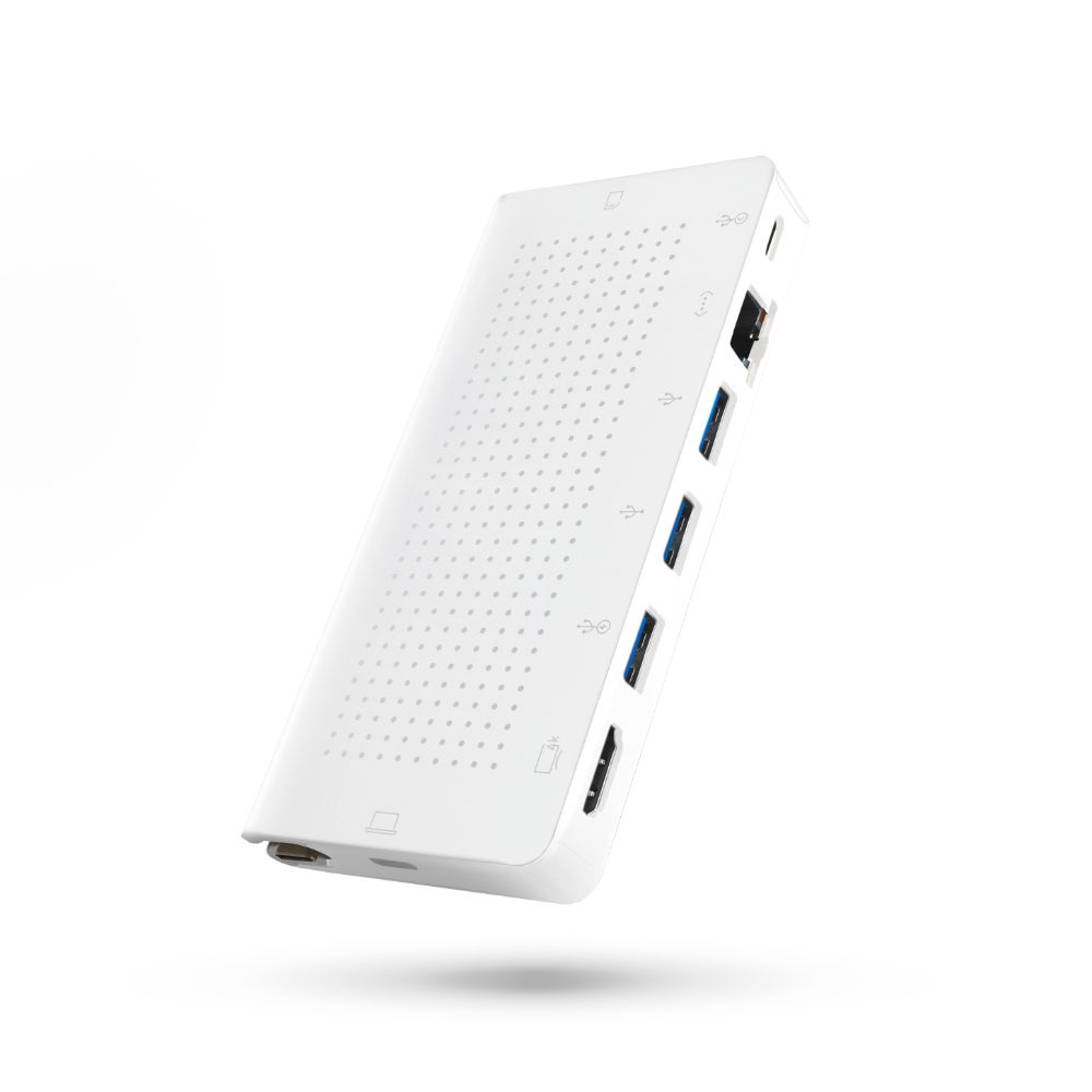 Twelve South StayGo USB C Hub 8-in-1 Multiport Adapter with 4K HDMI, USB 3.0, SD Card Reader - Perfect for MacBook Pro, iPad Pro & Windows Laptops - Home Office & Travel Essential