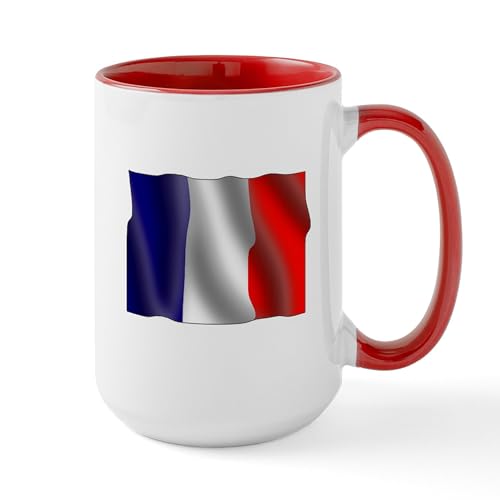 White/Red Inside - French Flag Large Mug