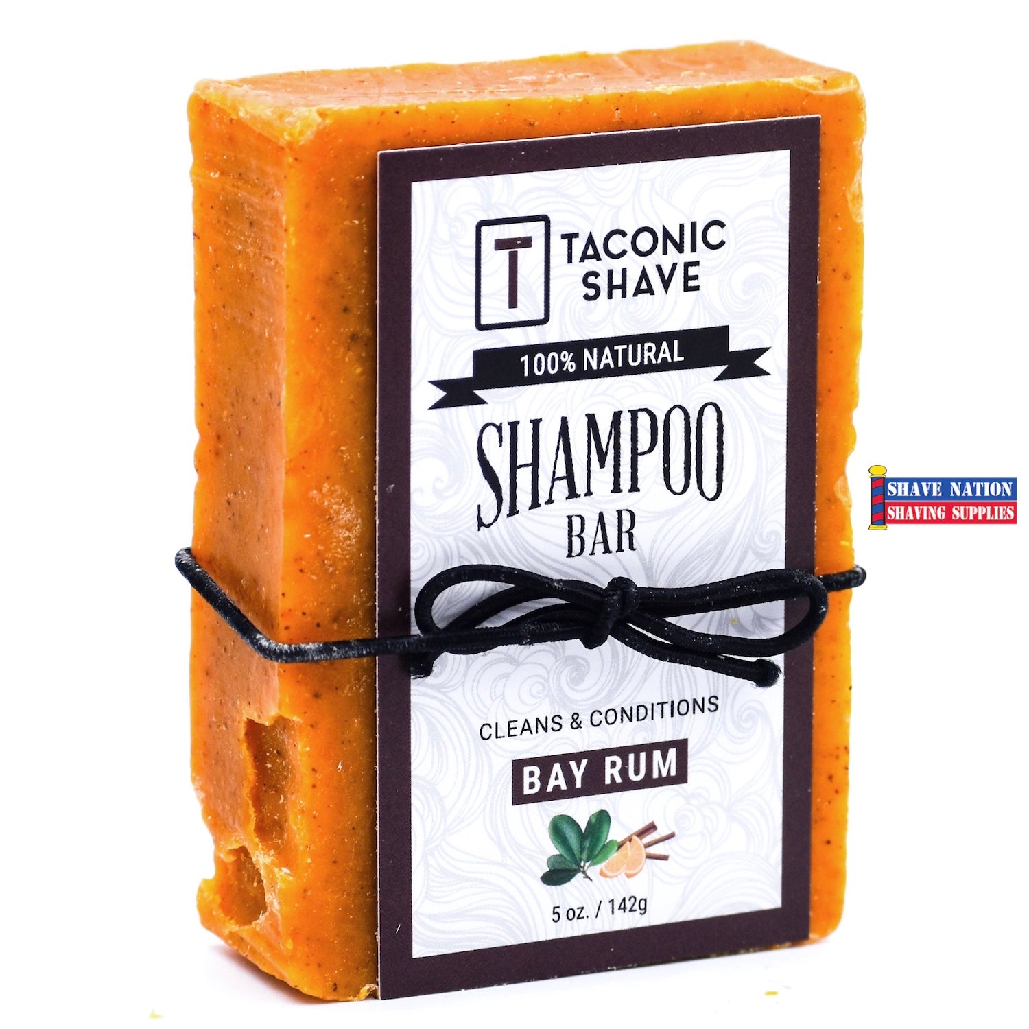 Natural Taconic Shampoo Bar with Bay Rum Scent - Vegan & Eco-Friendly Hair Care for Men & Women - Perfect for Travel, Camping & Zero Waste Lifestyle