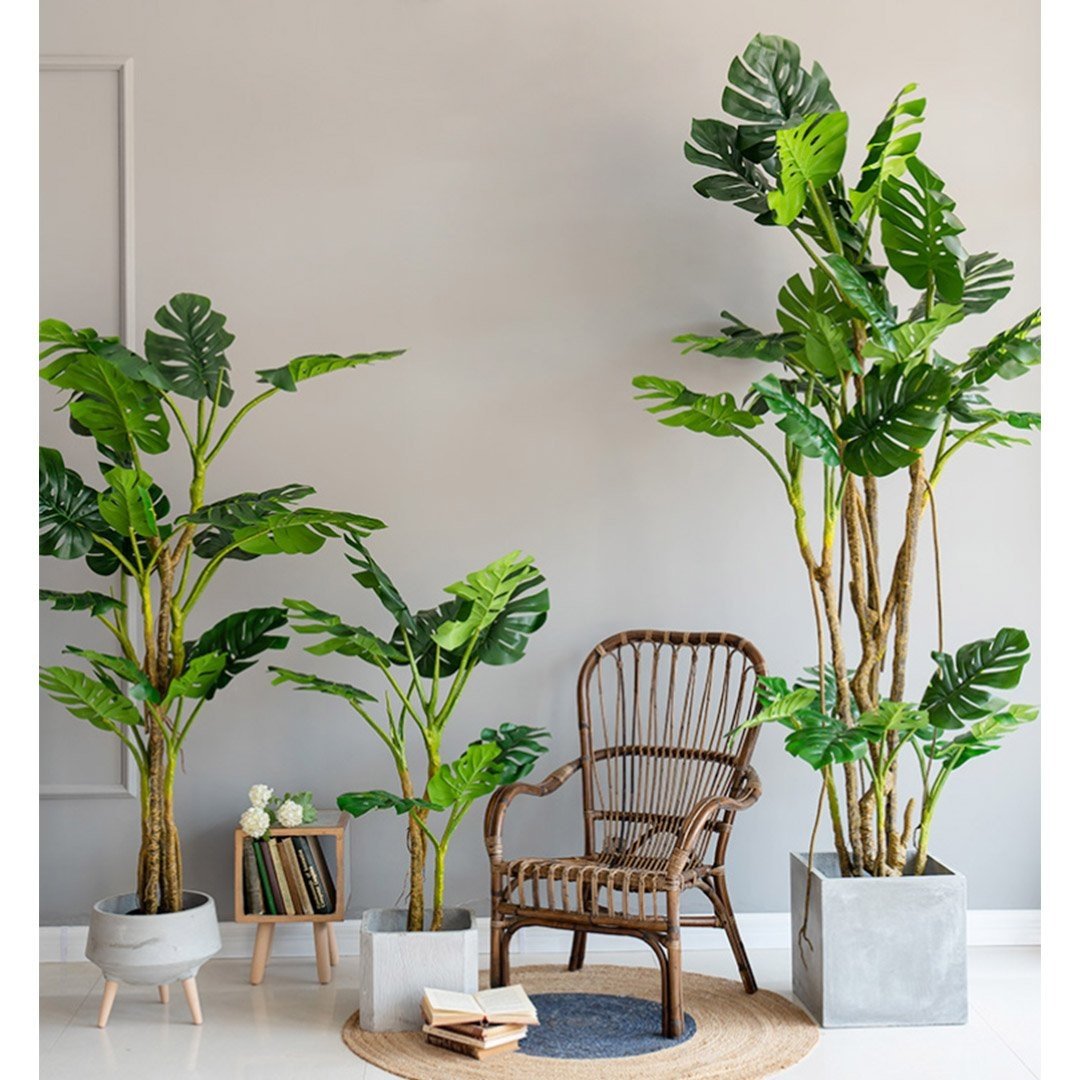 175cm Green Artificial Indoor Turtle Back Tree Fake Fern Plant - Realistic Home & Office Decor for Living Room, Bedroom, or Office Space